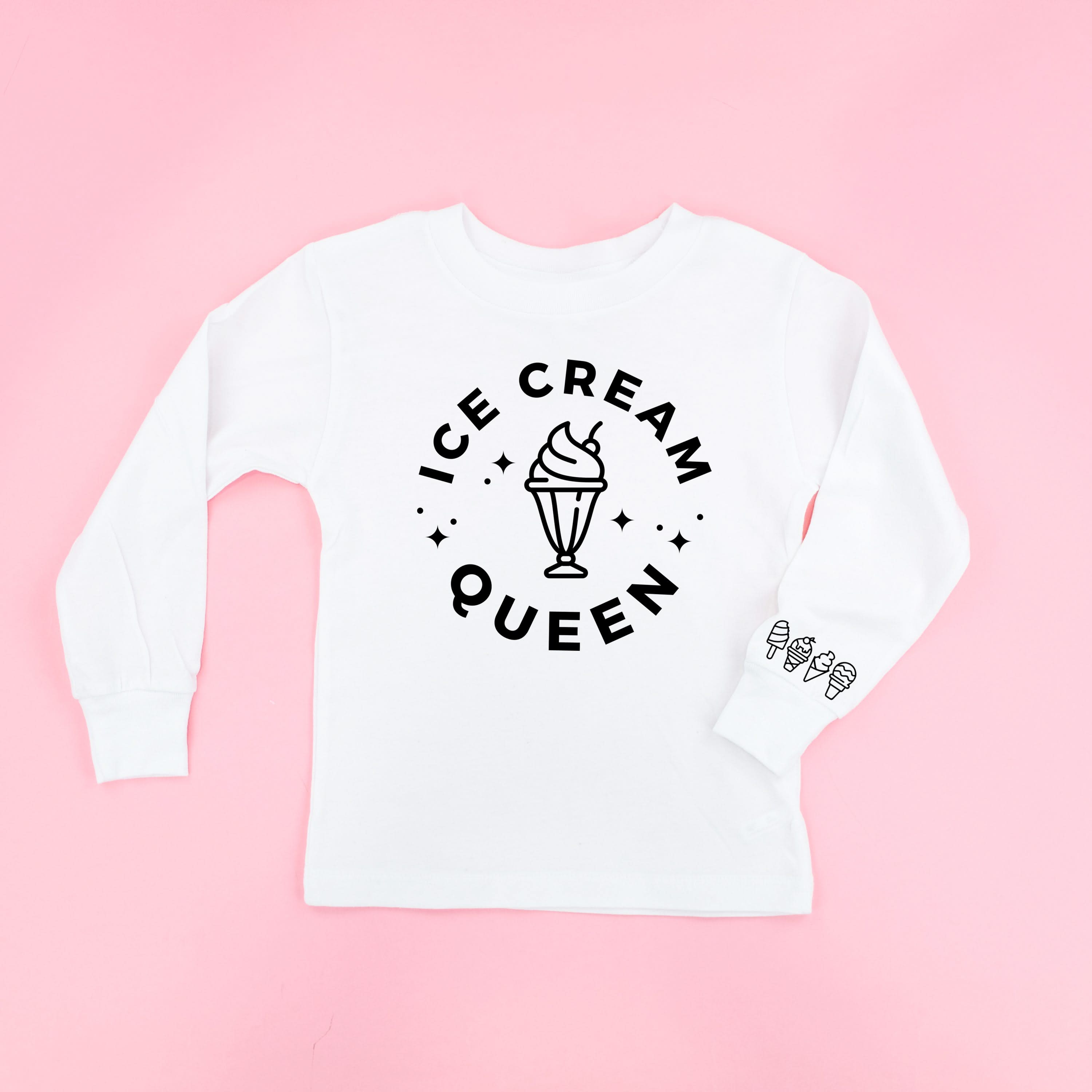Ice Cream Queen - (Full Size) - Ice Cream Wrist Detail - Child Long Sleeve Tee