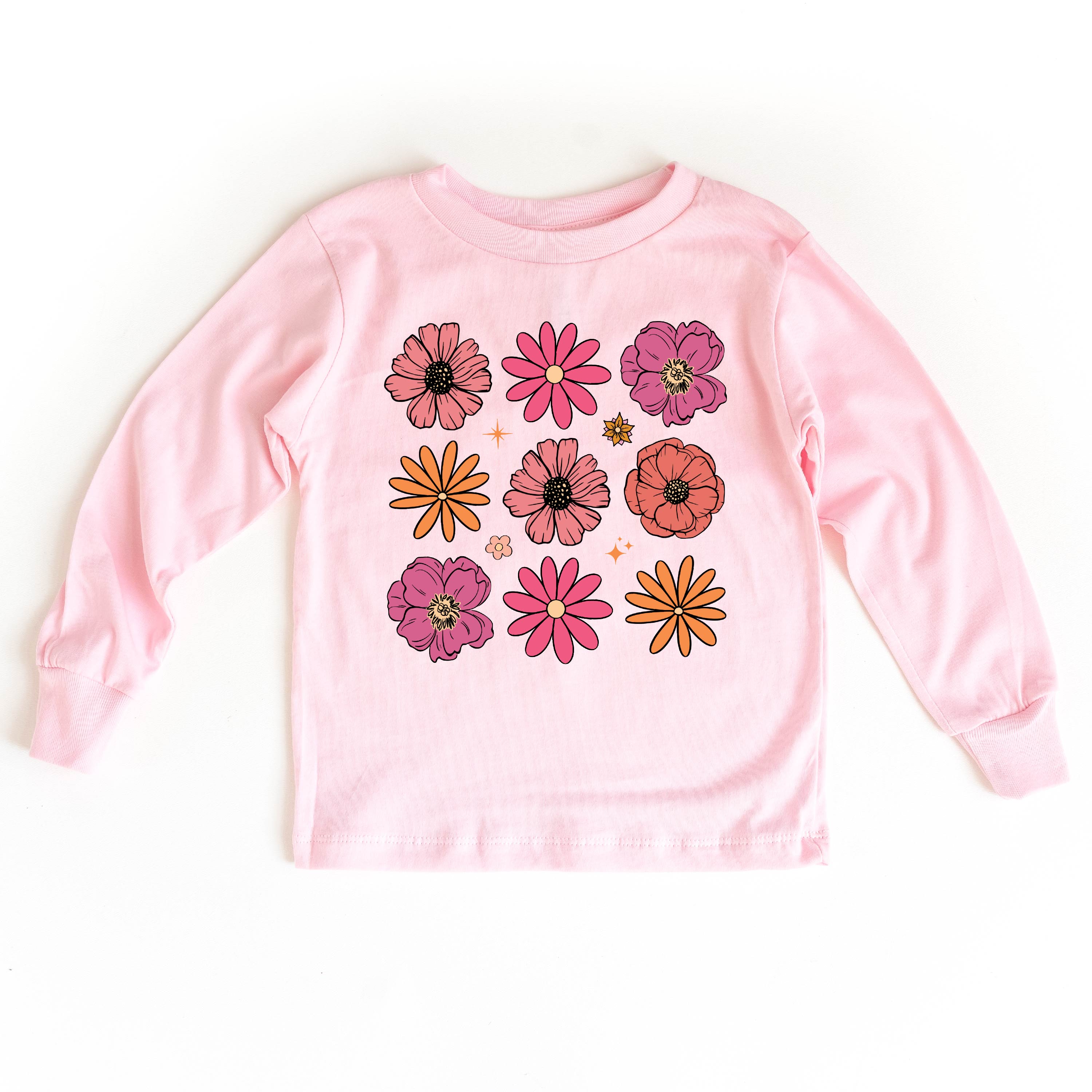 3x3 Spring Flowers - Child Long Sleeve Tee