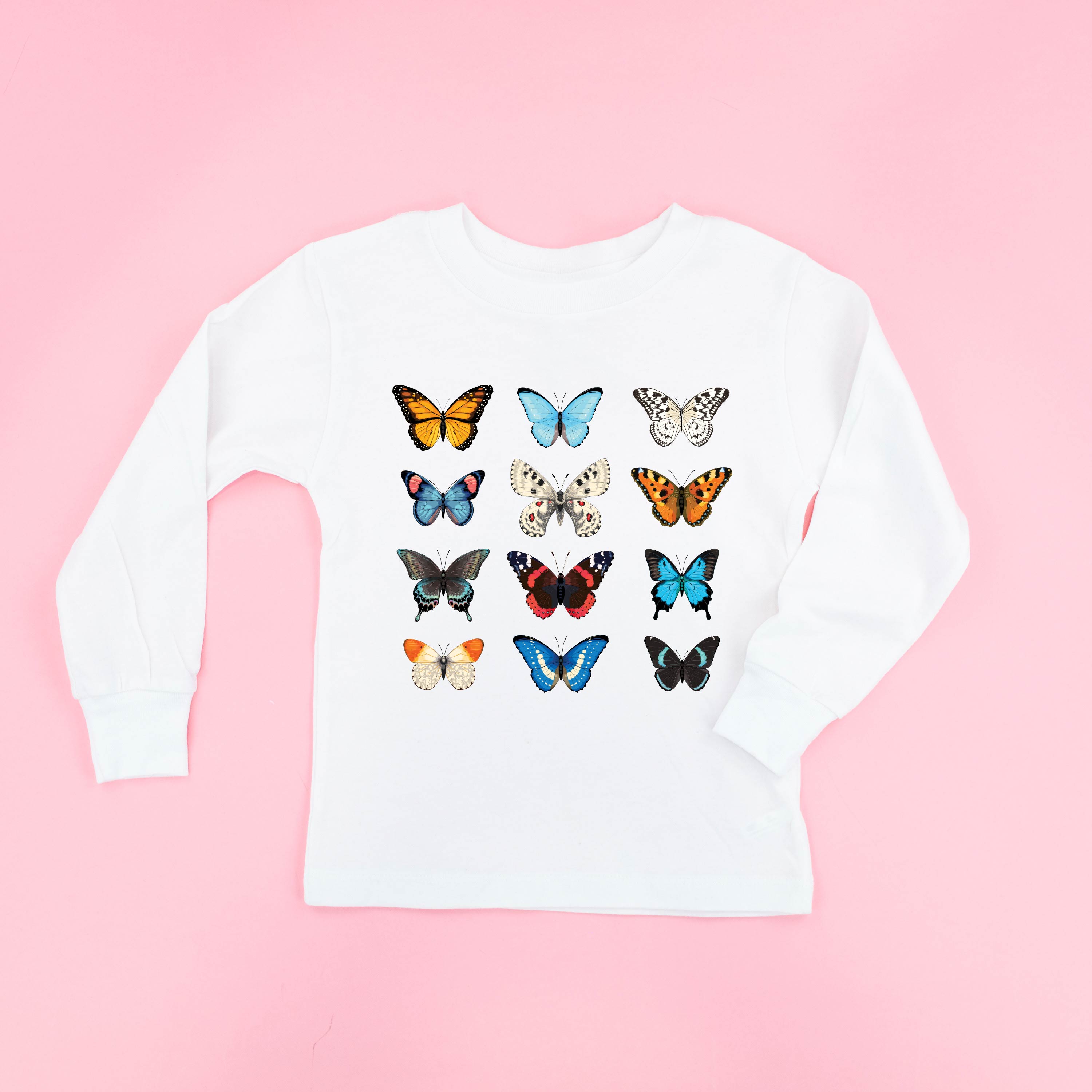 3x4 Butterfly Chart - Child Long Sleeve Tee