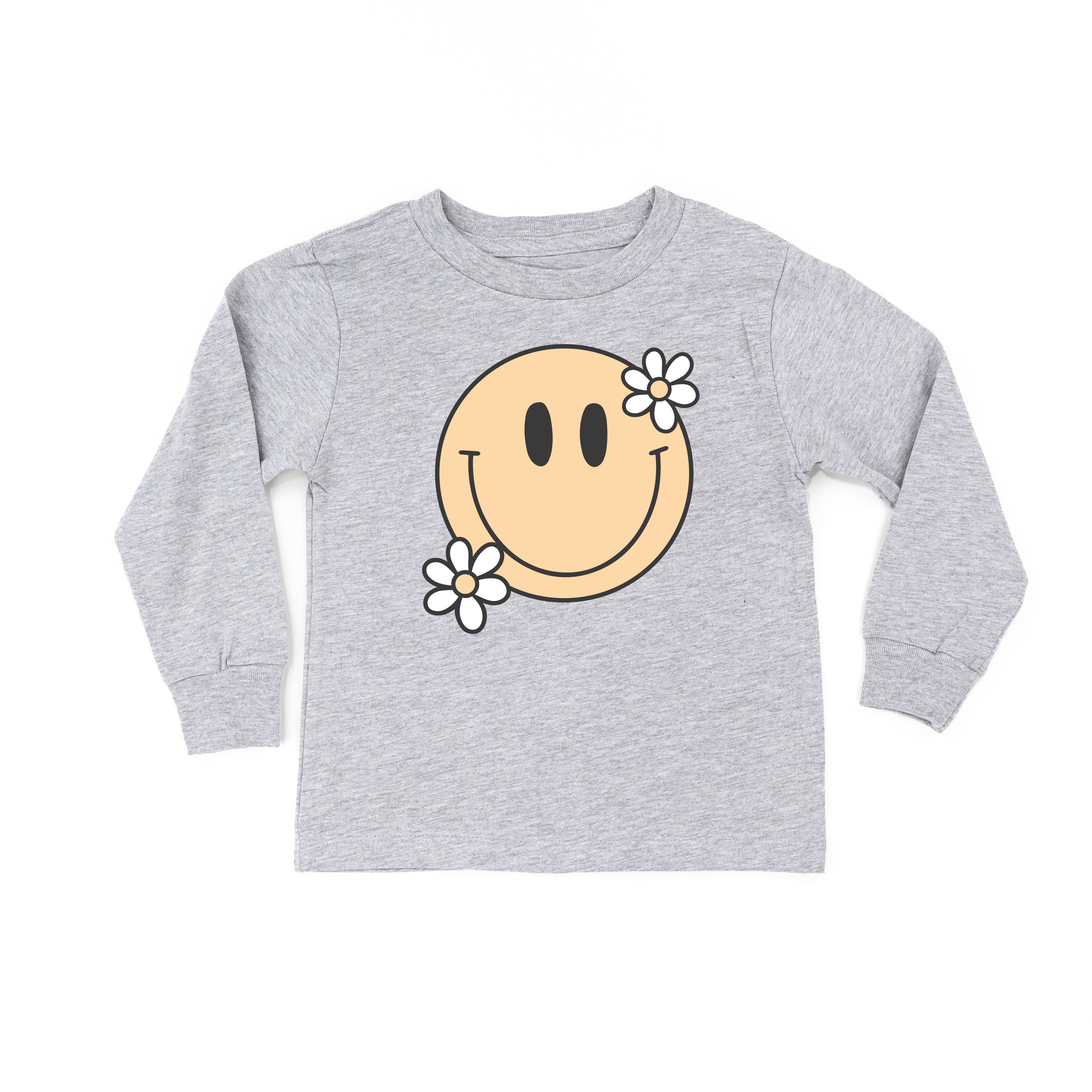 Big Smiley w/ Flowers - Child Long Sleeve Tee