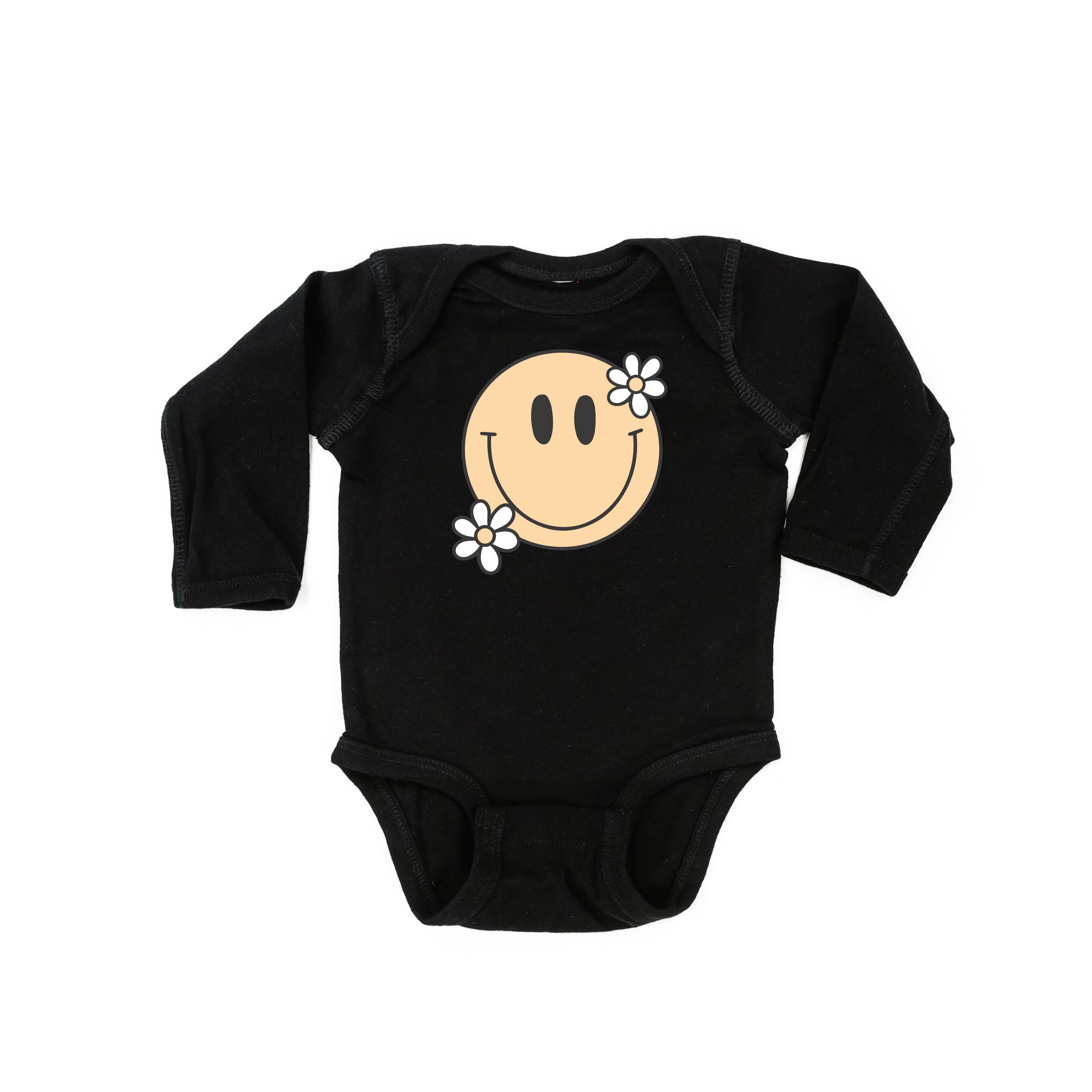 Big Smiley w/ Flowers - Child Long Sleeve Tee