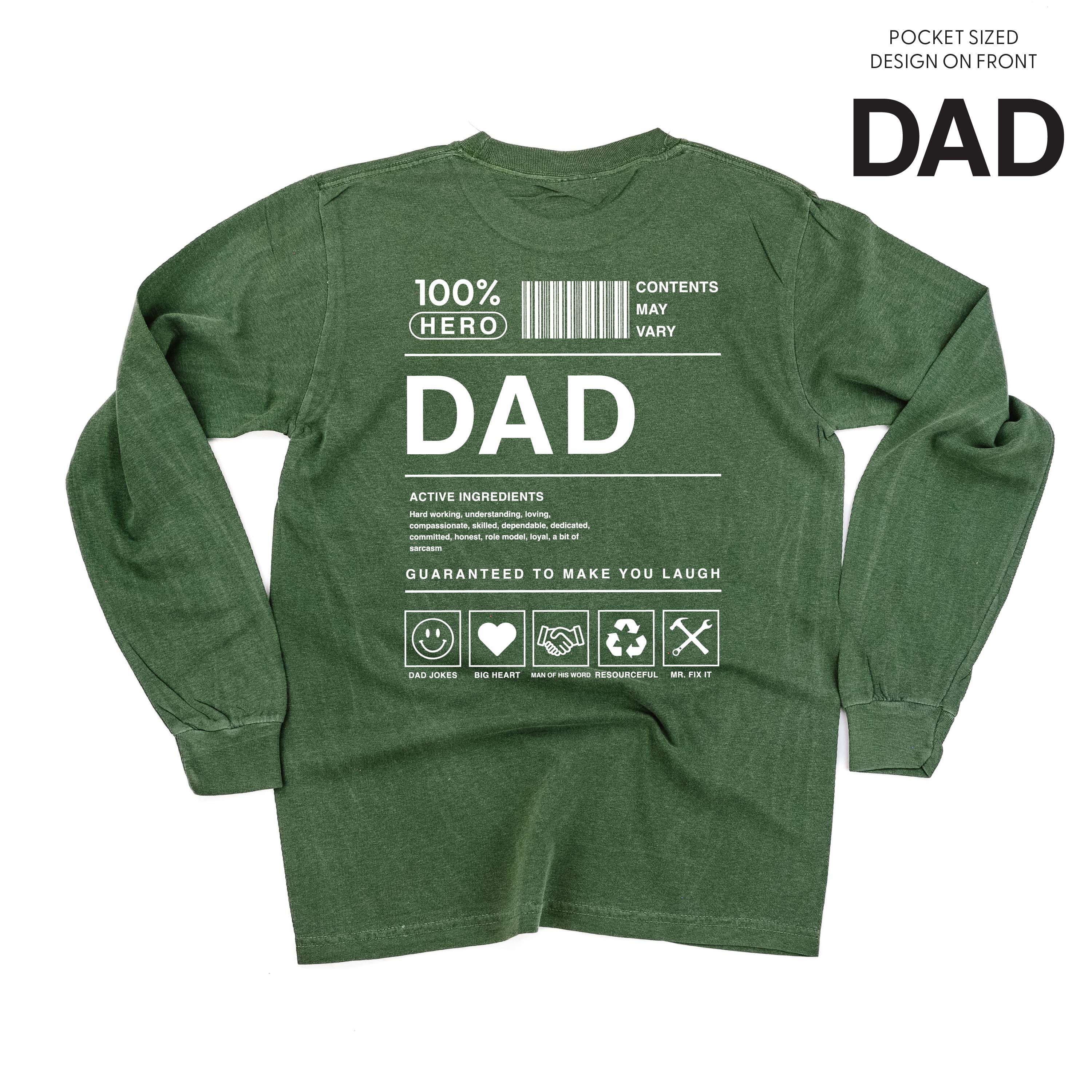 Dad Ingredients - Long Sleeve Comfort Colors Tee
