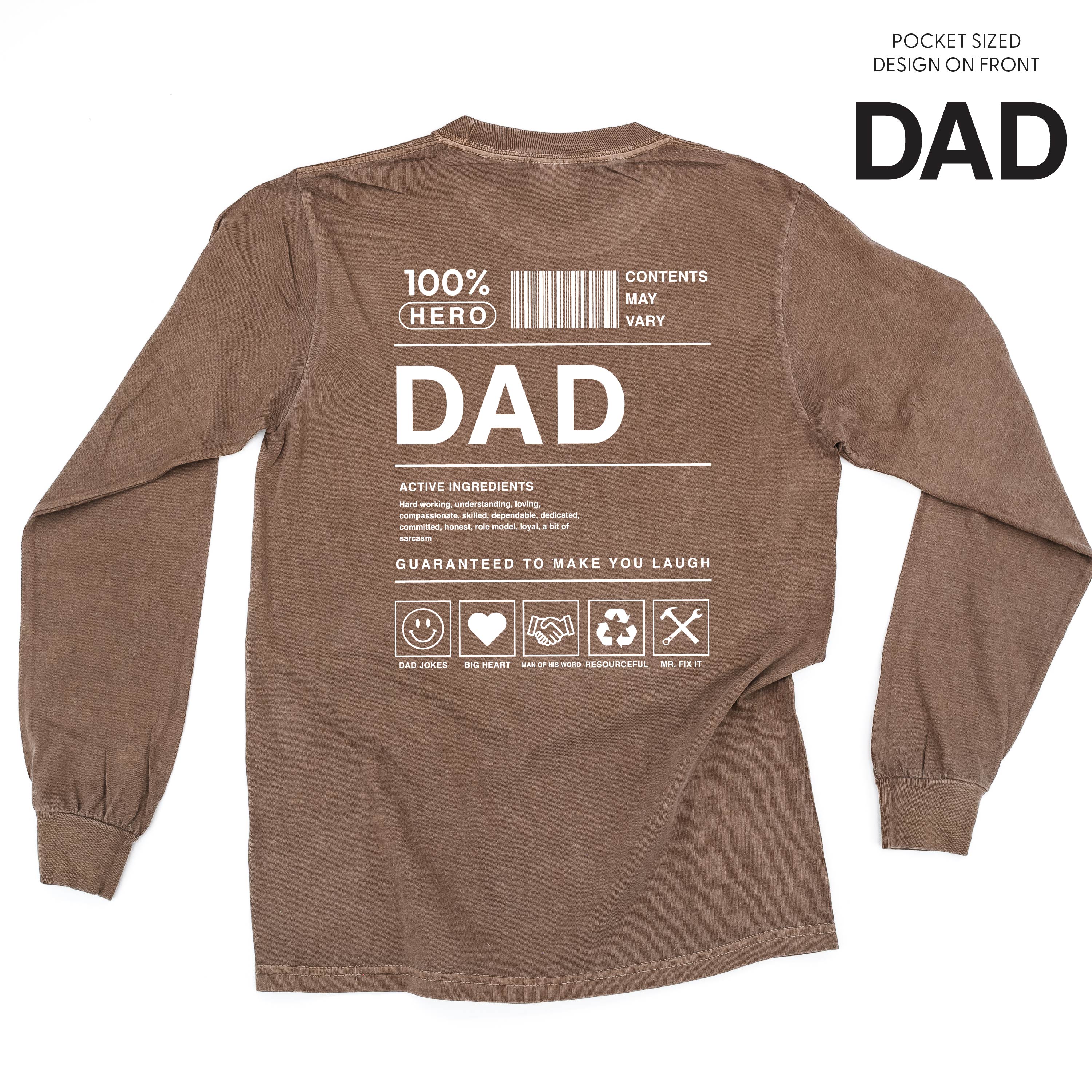 Dad Ingredients - Long Sleeve Comfort Colors Tee