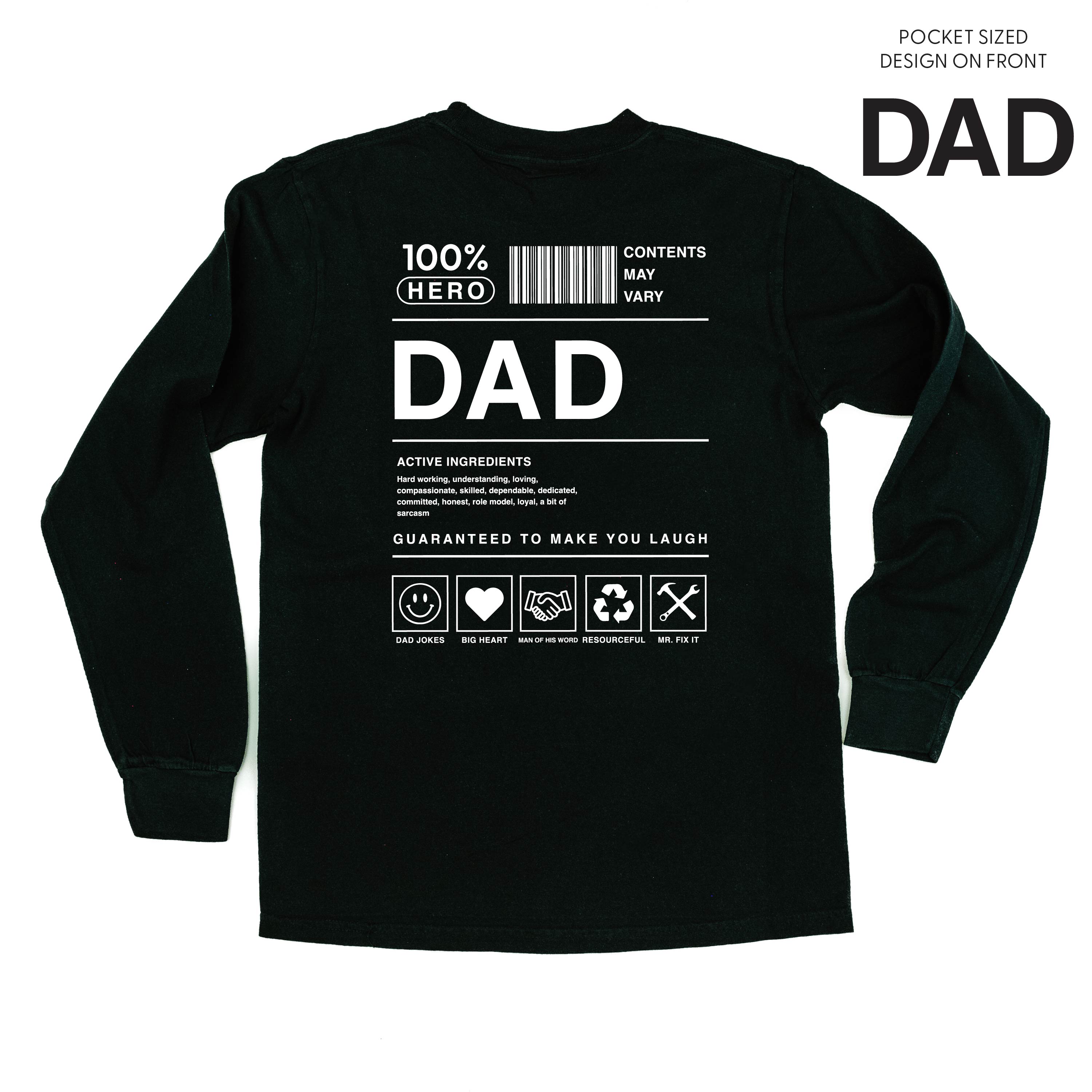 Dad Ingredients - Long Sleeve Comfort Colors Tee