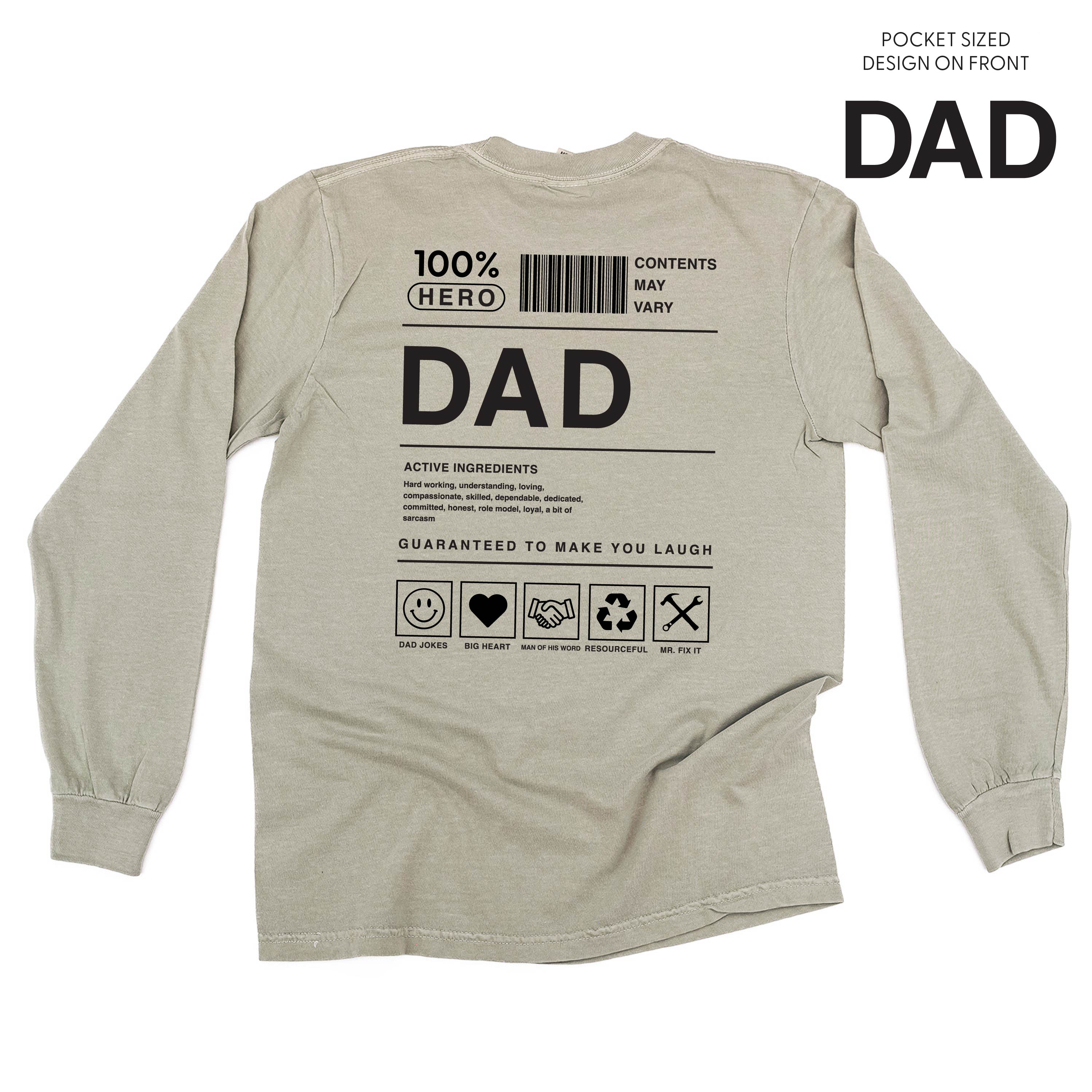 Dad Ingredients - Long Sleeve Comfort Colors Tee