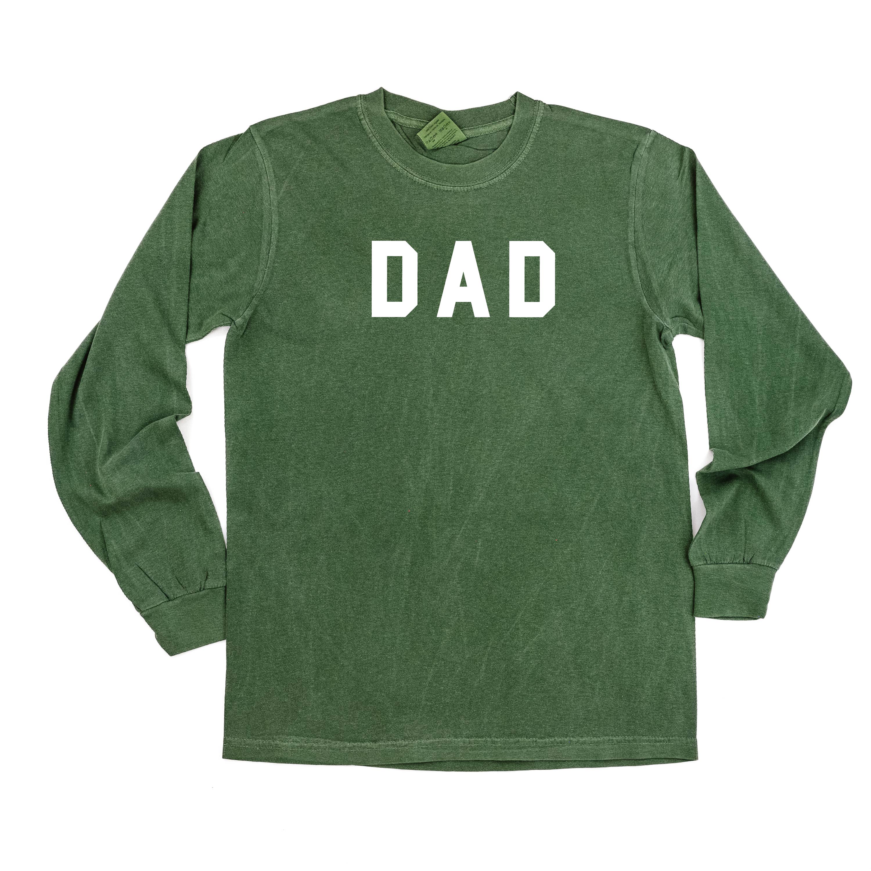 Dad - Standard Block Font - Long Sleeve Comfort Colors Tee