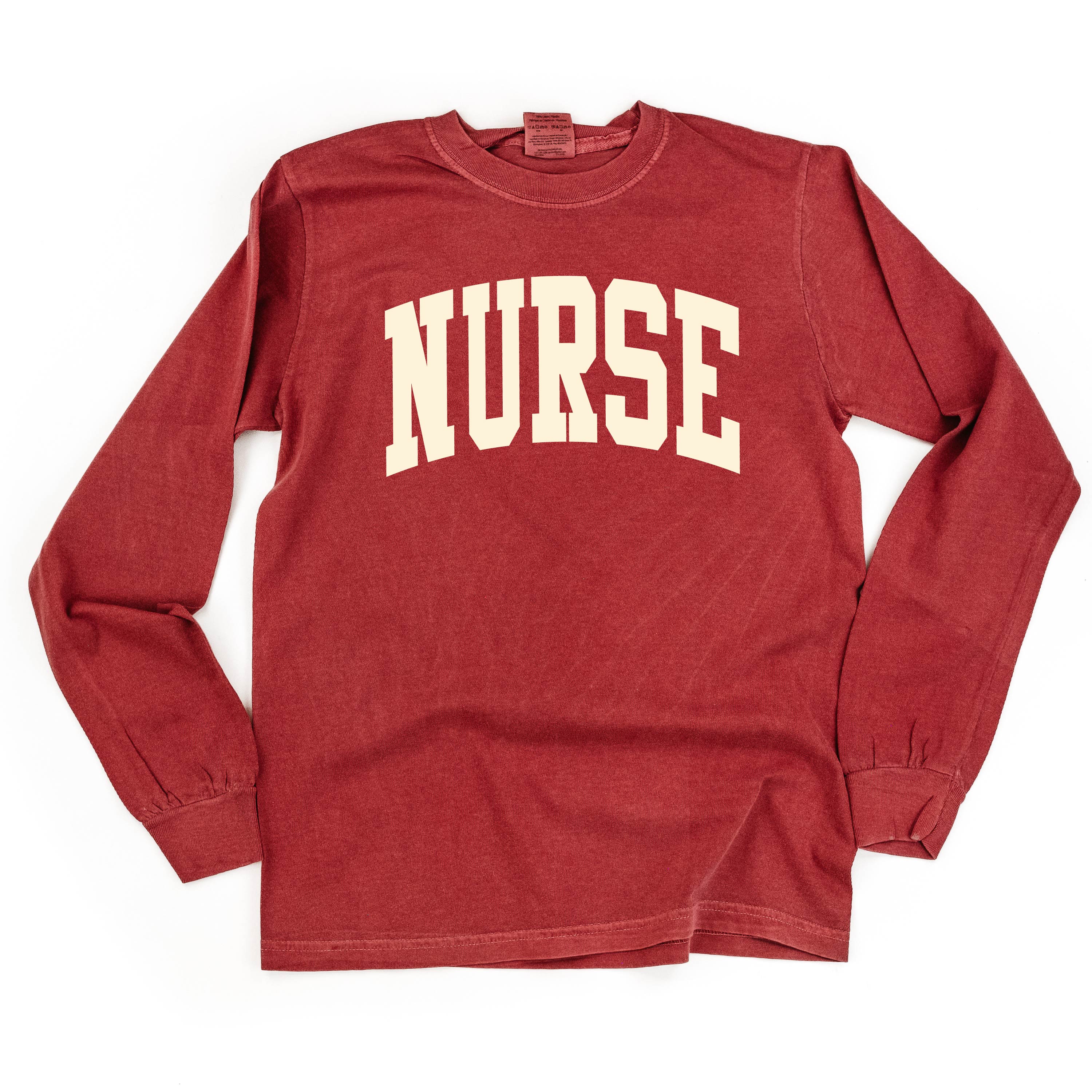 NURSE (Varsity) - LONG SLEEVE COMFORT COLORS TEE