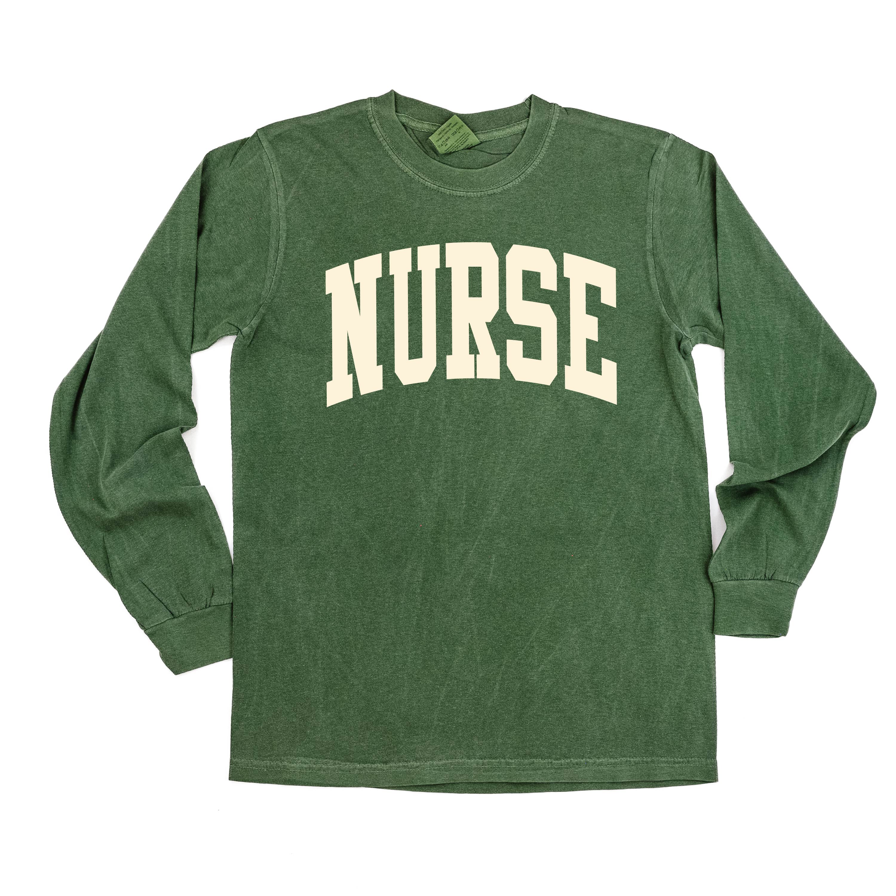 NURSE (Varsity) - LONG SLEEVE COMFORT COLORS TEE