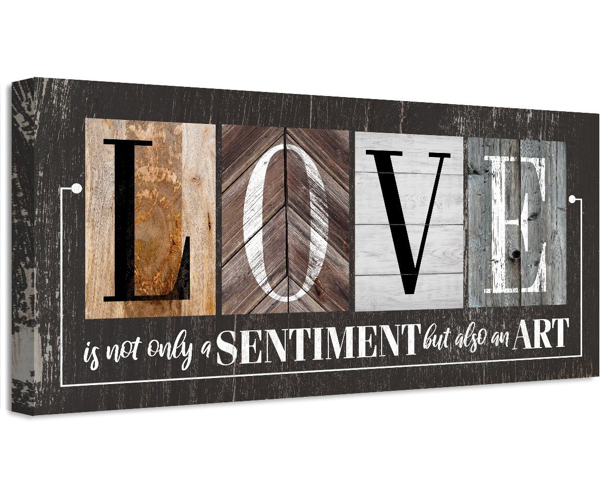 LOVE IS NOT ONLY A SENTIMENT IN MULTI PATTERN - CANVAS