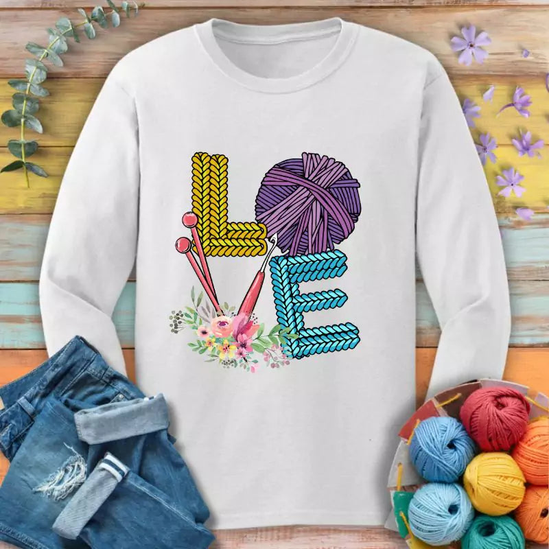 Love Knitting Long Sleeve T-shirt