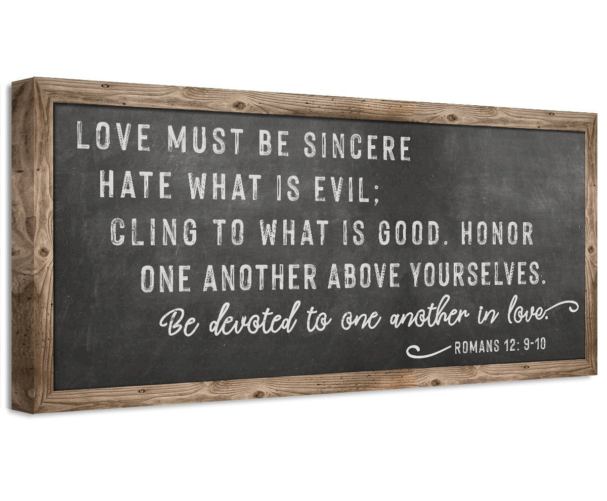 LOVE MUST BE SINCERE - CANVAS