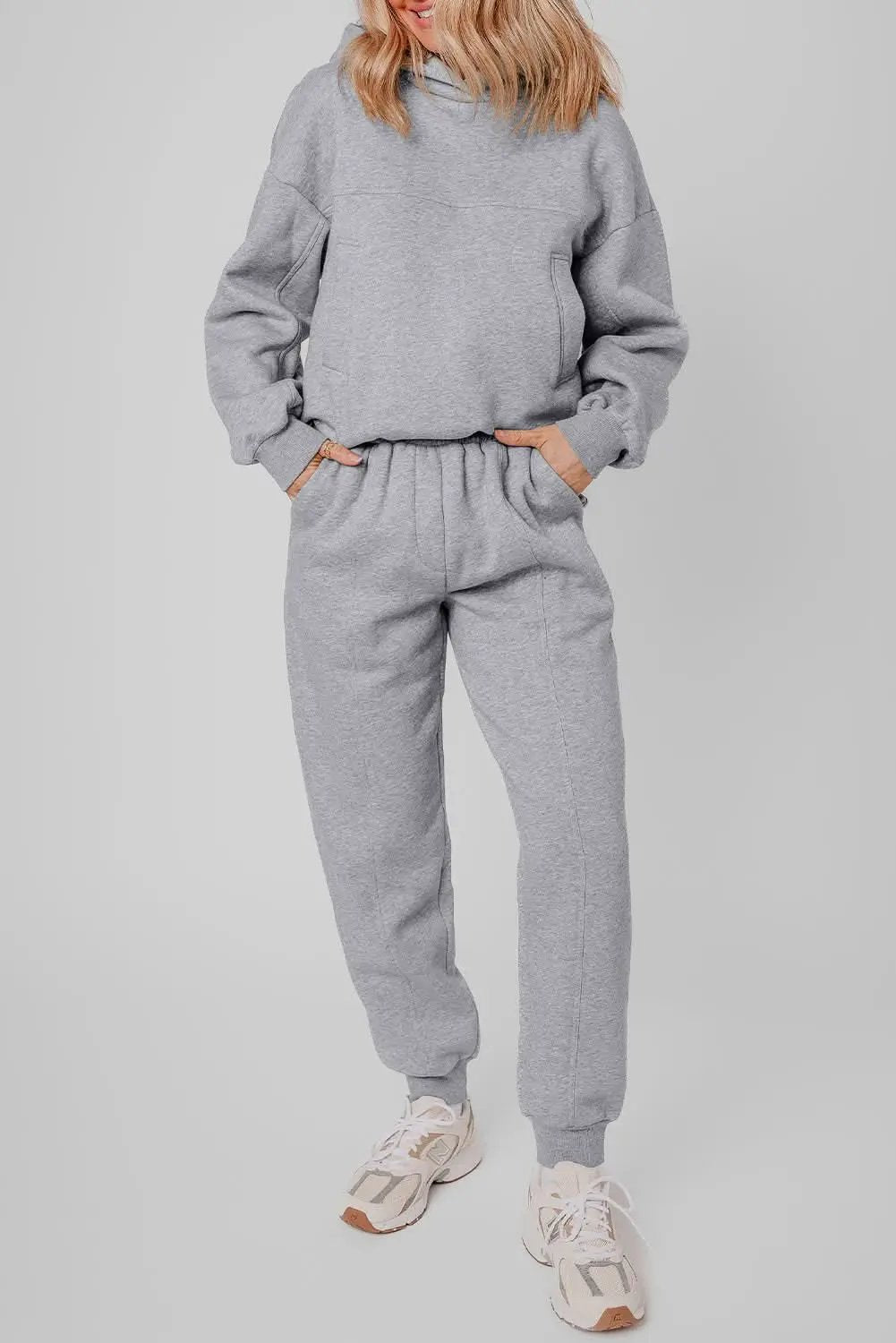 Love Salve Gray Hoodie &amp;amp; Joggers Women&amp;#39;s Loungewear Set Casual Winter Activewear