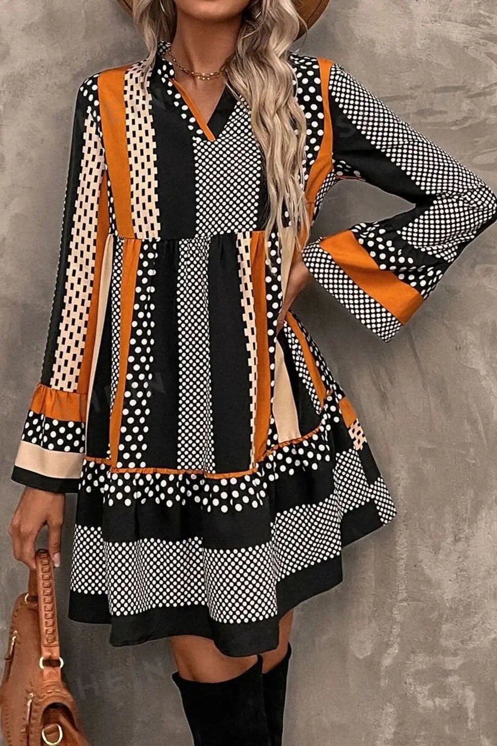 Love Salve Polka Dot Mini Dress Women&amp;#39;s Party A-Line Elegant Ruffle