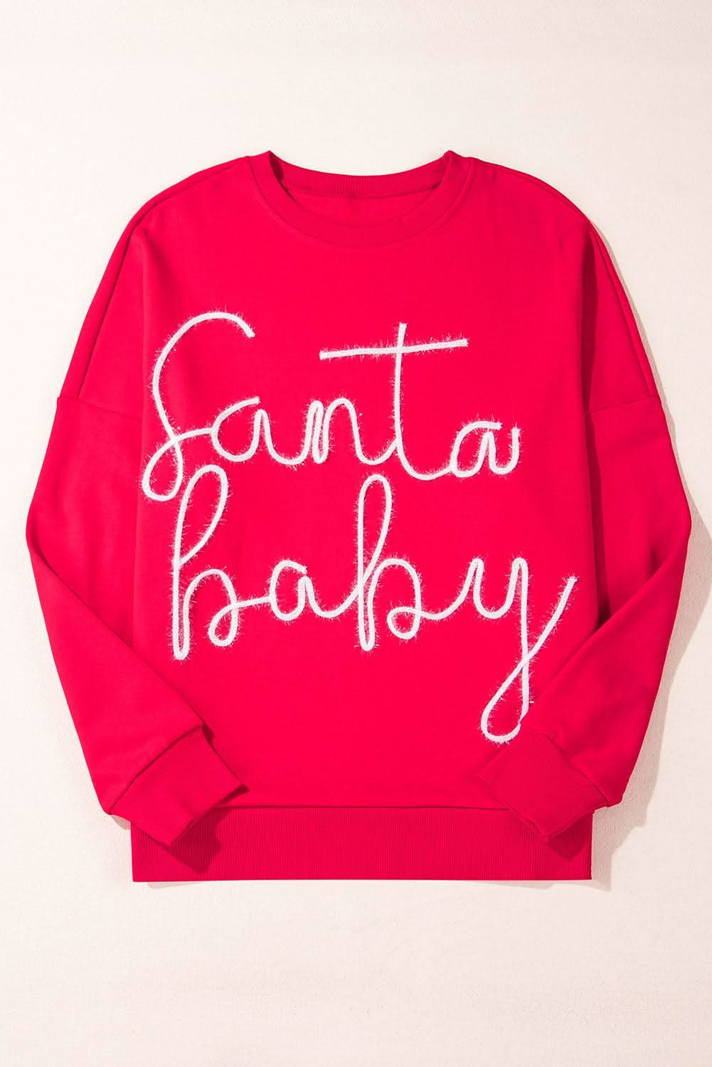 Love Salve Cozy red Santa baby sweatshirt