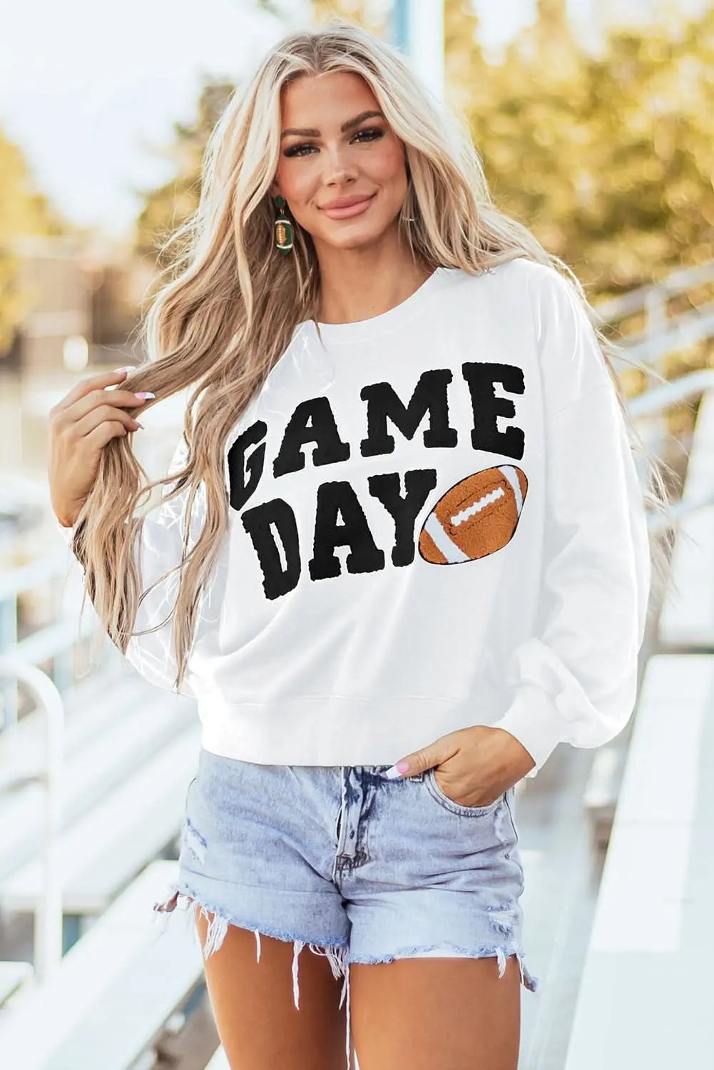 Love Salve White Varsity Pullover Unisex Everyday Sweatshirt Casual &amp;amp; Comfy
