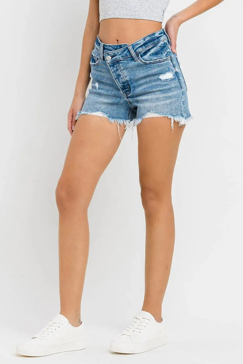 Denim Shorts Women&amp;#39;s Casual Raw Hem Summer Style Short Jeans