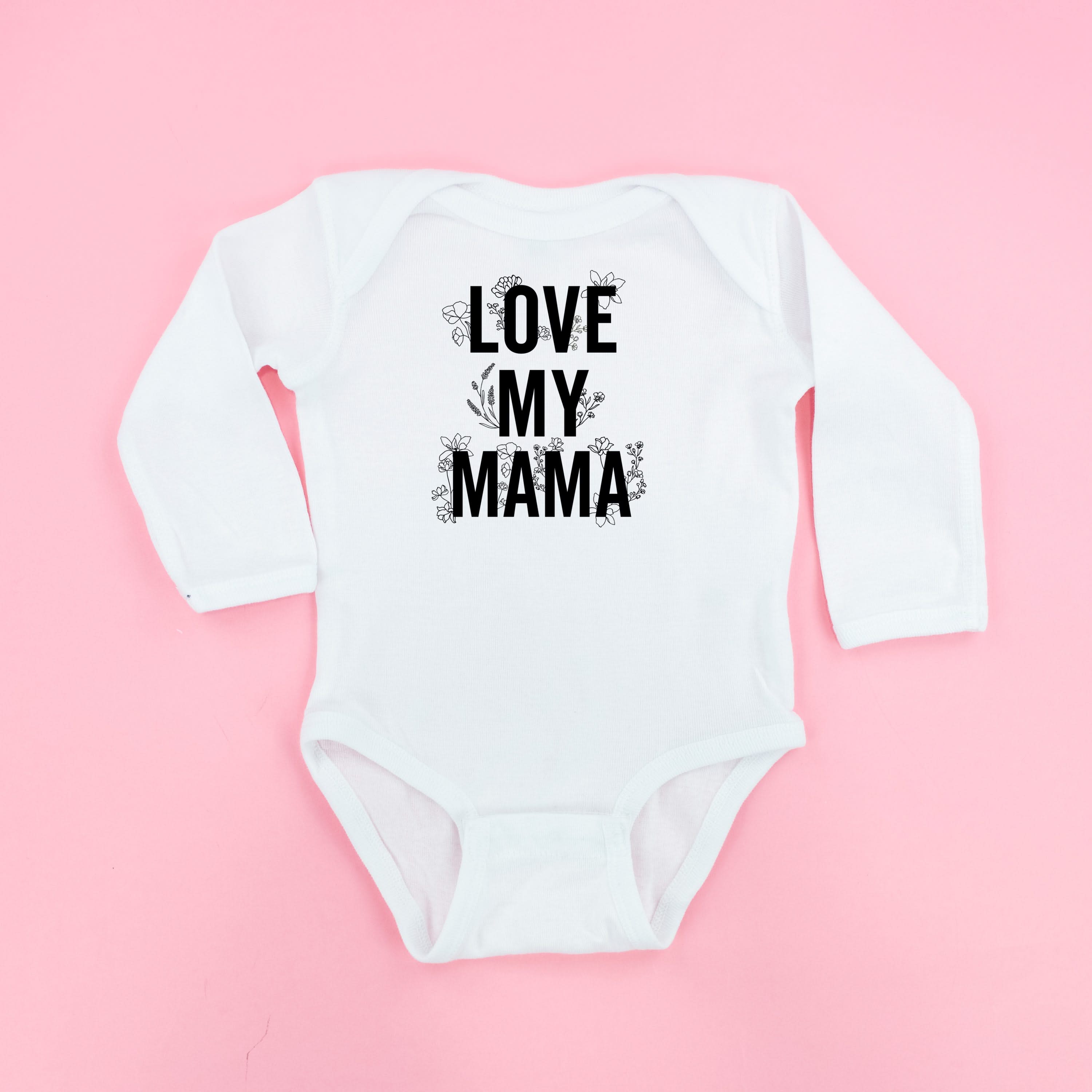 Love My Mama - Floral - Child Long Sleeve Tee
