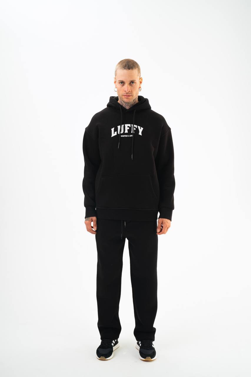 Oversize &amp;#39;Luffy&amp;#39; Hoodie - One Piece Anime Graphic Sweatshirt - Wanted D. Luffy