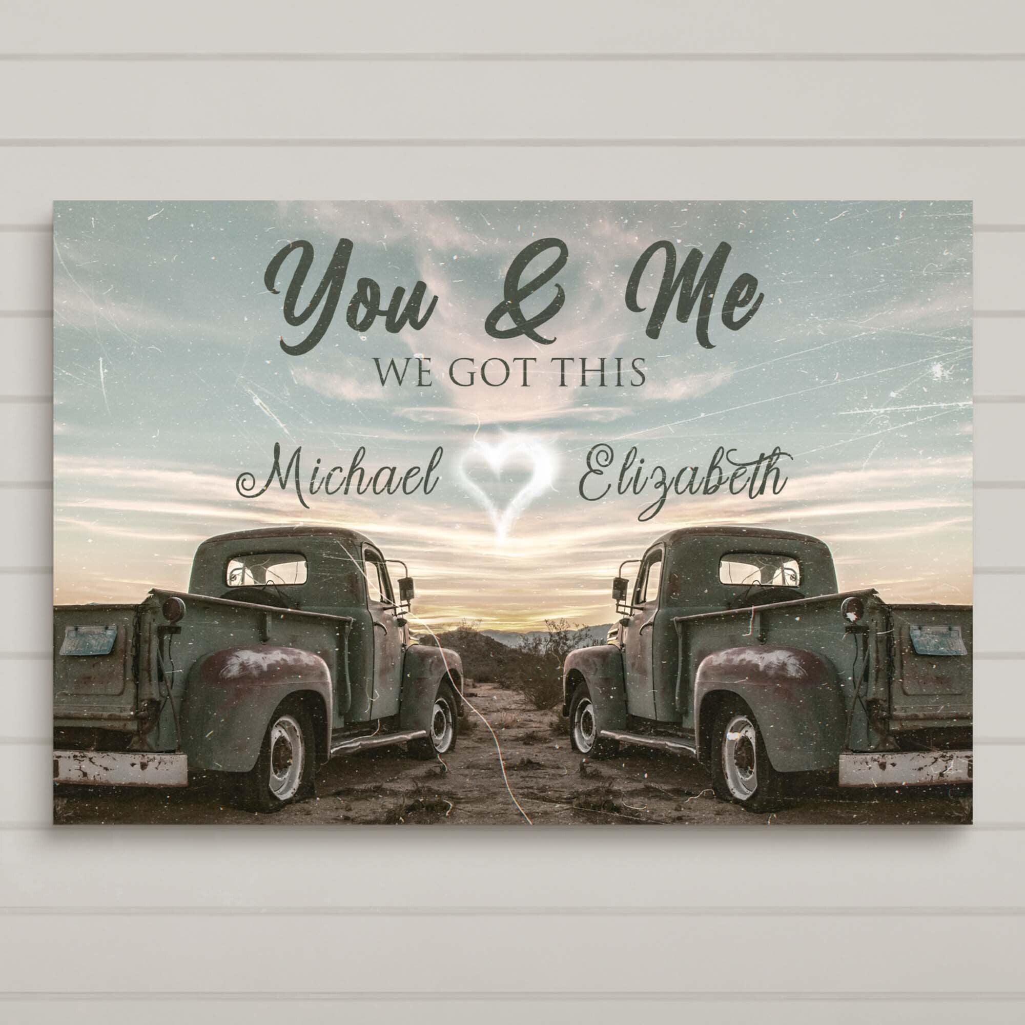 Vintage Truck Themed We Got This Couple Sign