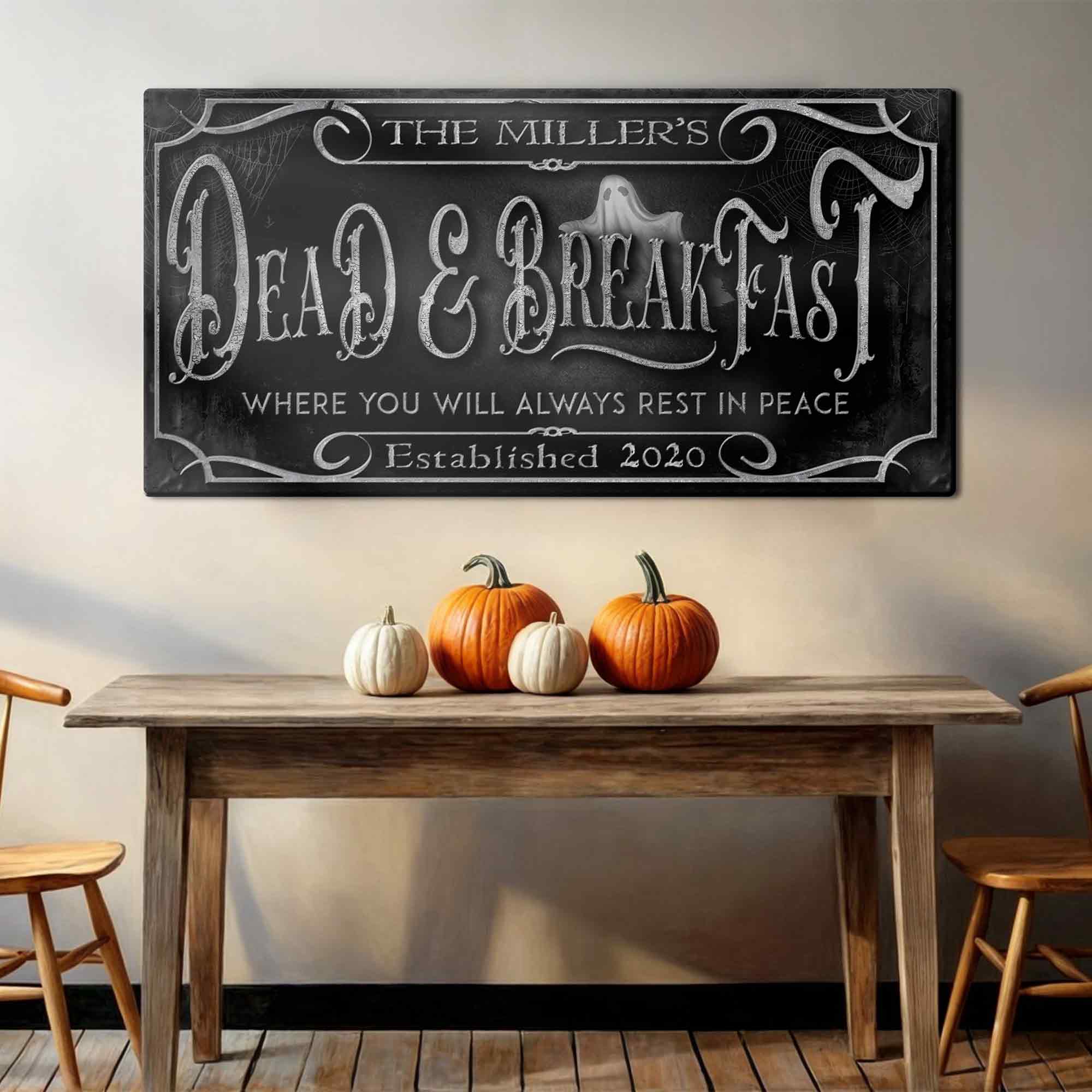 Personalized Dead &amp;amp; Breakfast Sign