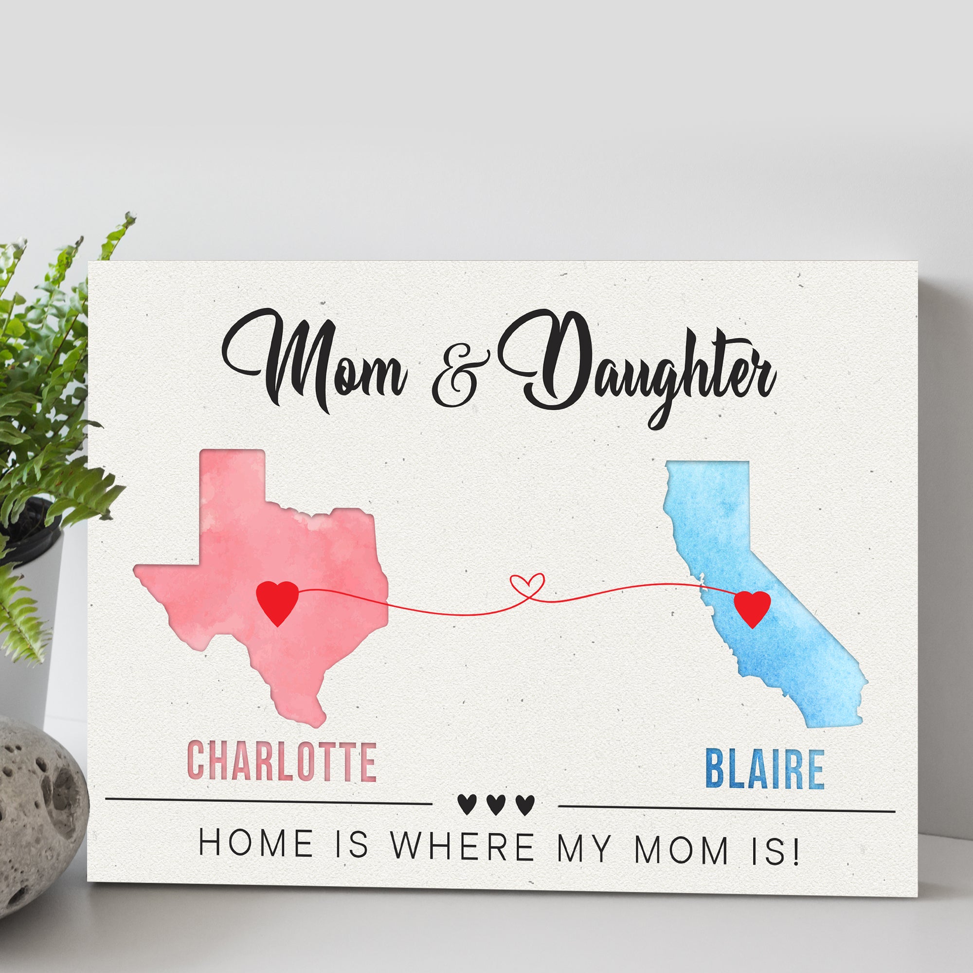 Mother&amp;#39;s Day Sign Home Is Where My Heart Is