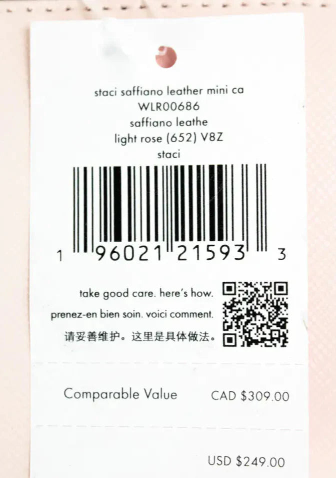 (.02) Style Loft Collection x Kate Spade Staci Mini Light Rose Leather Camera Crossbody