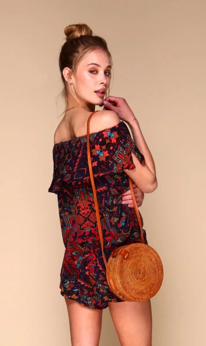 MERRITT CHARLES Boho Silk Shorts Women&amp;#39;s Summer Loungewear Shorts with Pockets