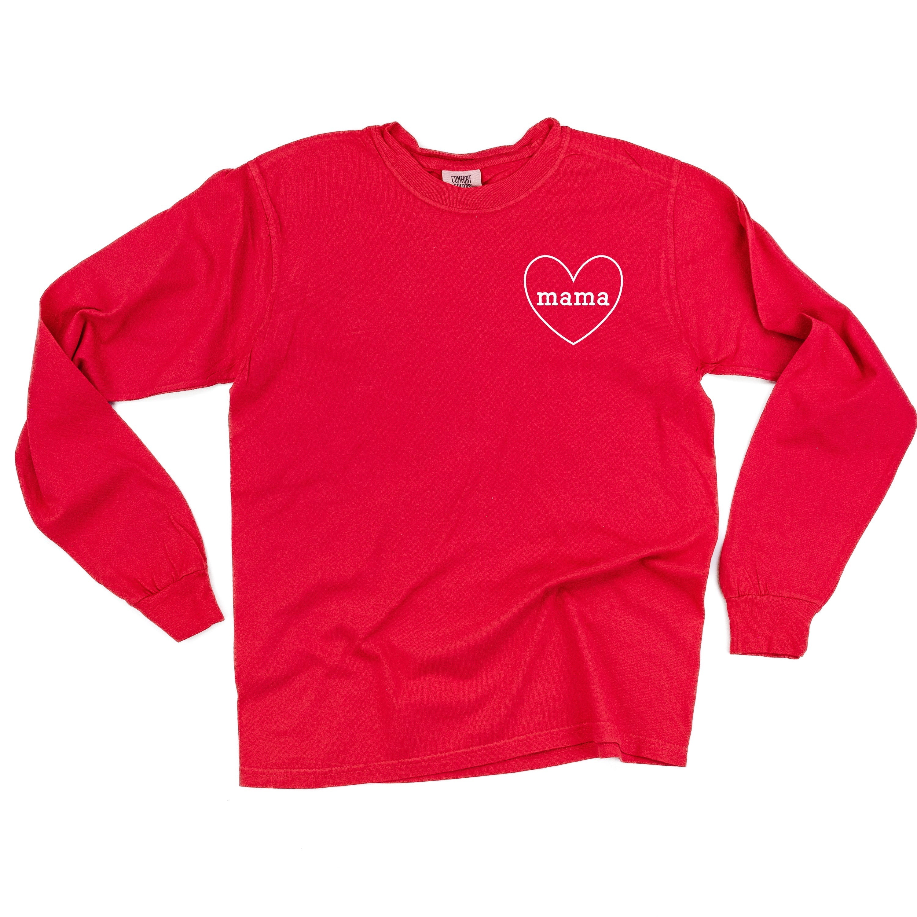Mama (Heart Around) - LONG SLEEVE Comfort Colors Tee