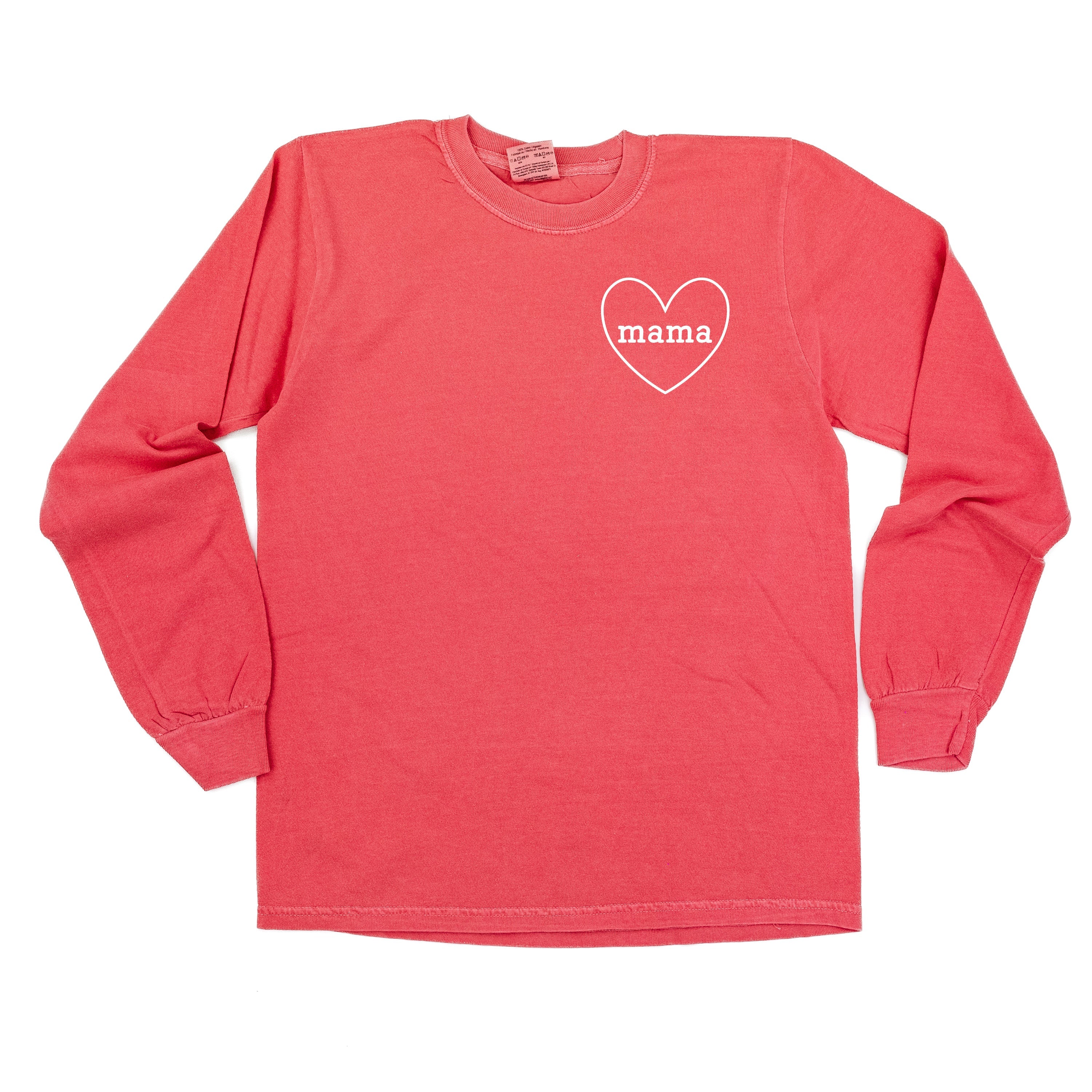 Mama (Heart Around) - LONG SLEEVE Comfort Colors Tee