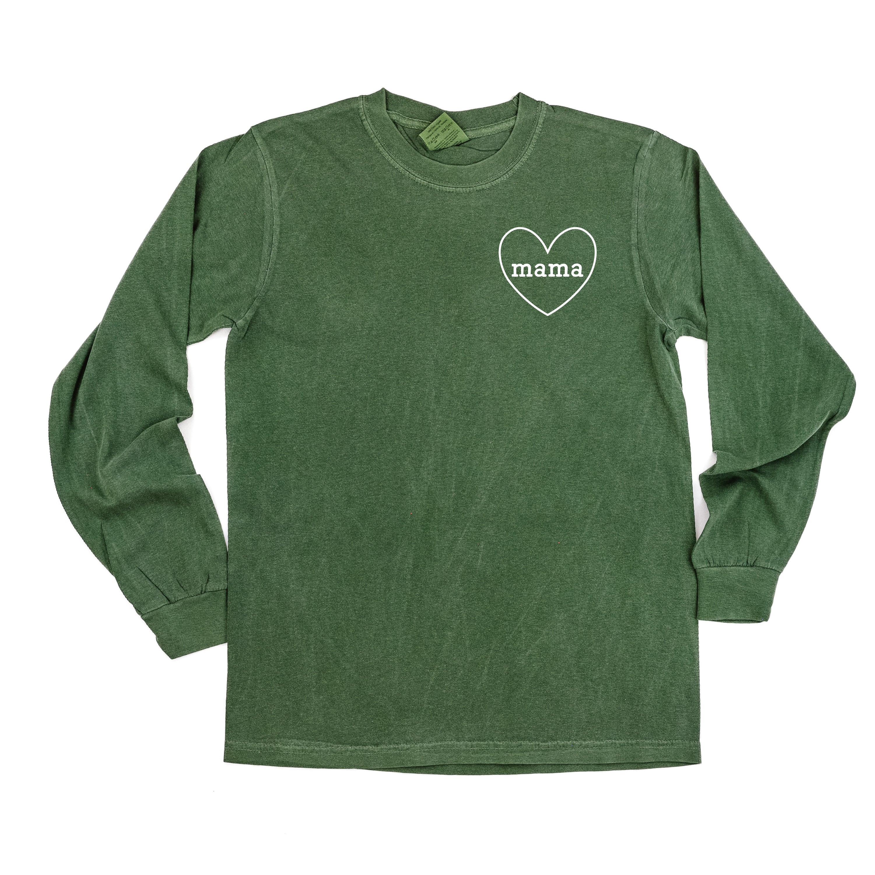 Mama (Heart Around) - LONG SLEEVE Comfort Colors Tee