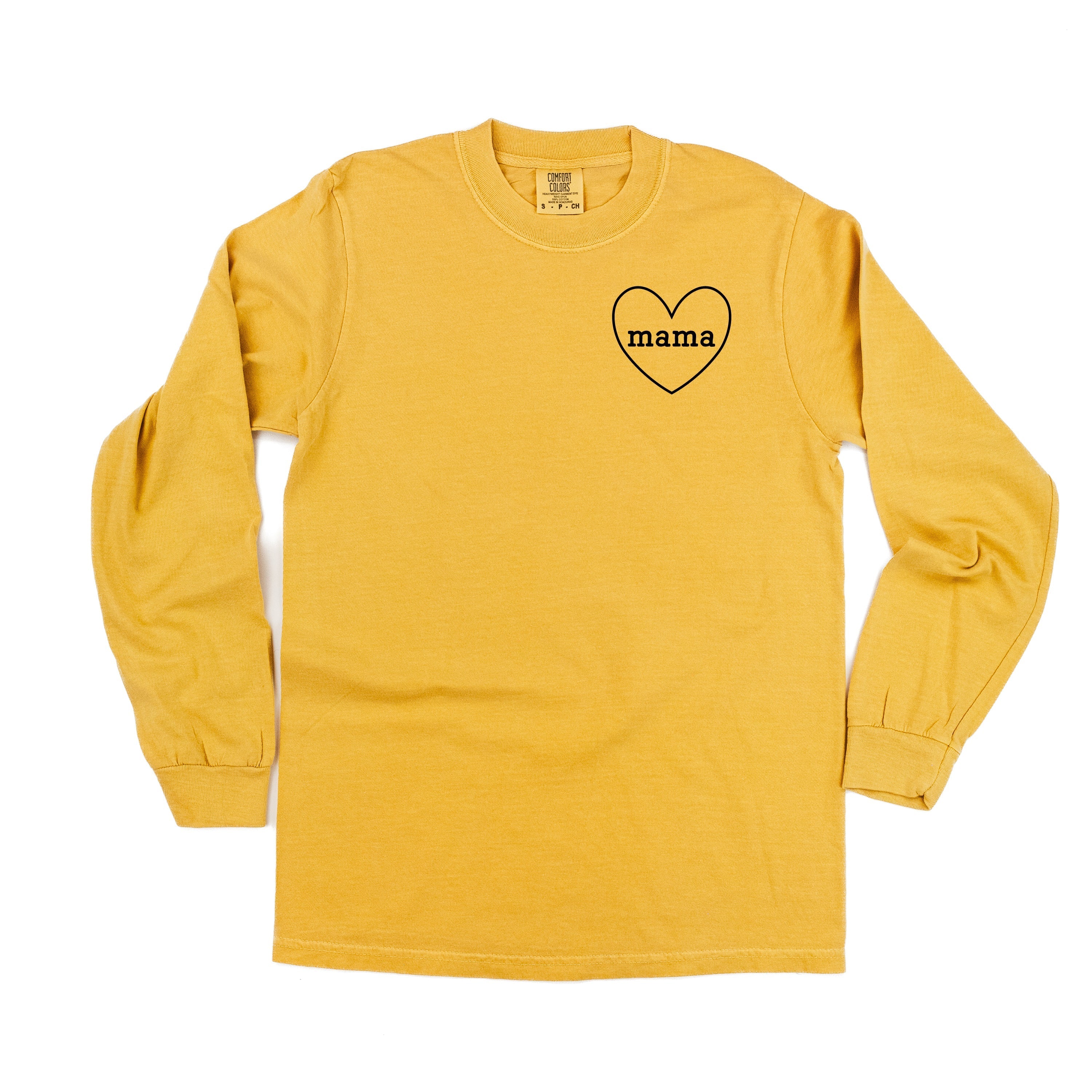 Mama (Heart Around) - LONG SLEEVE Comfort Colors Tee
