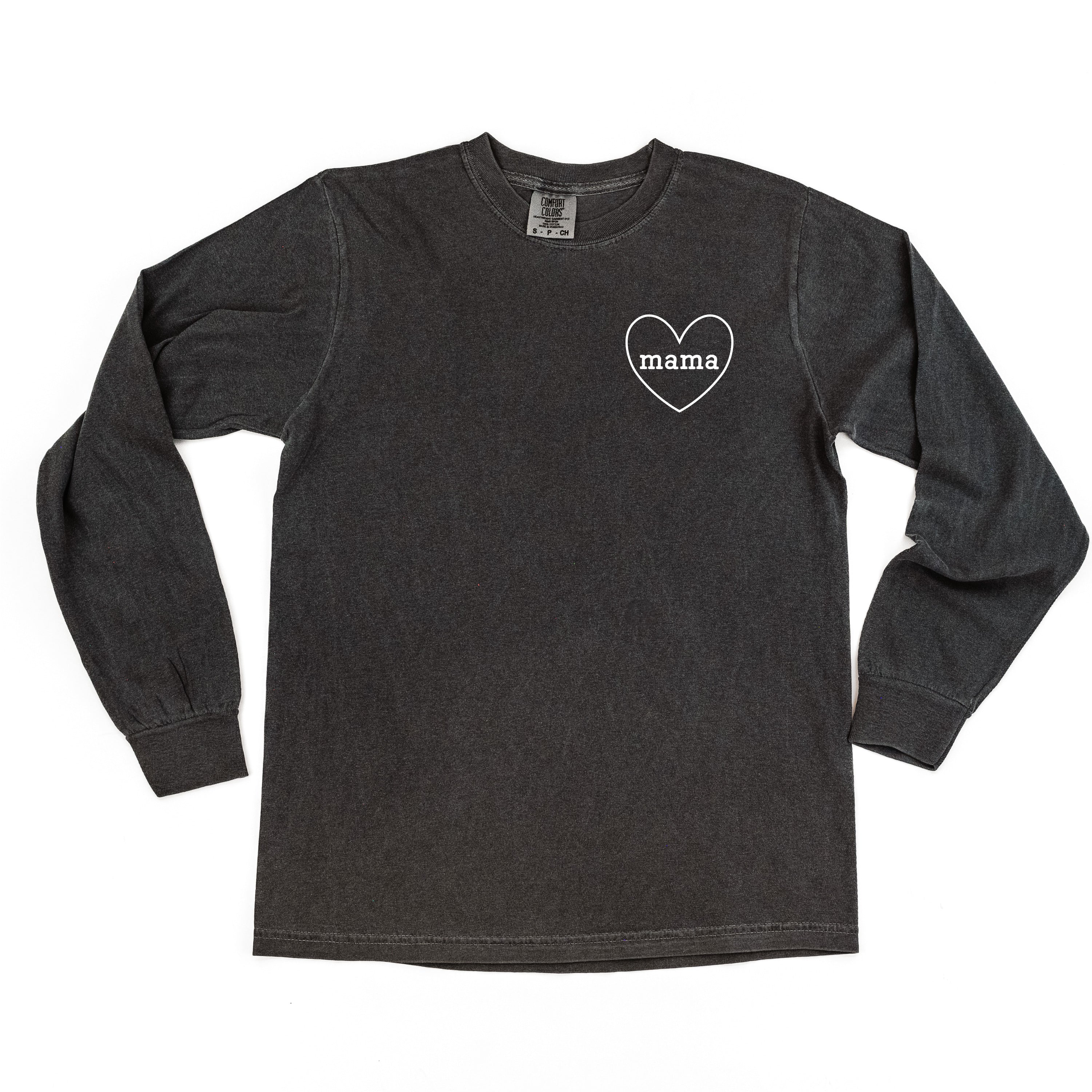 Mama (Heart Around) - LONG SLEEVE Comfort Colors Tee