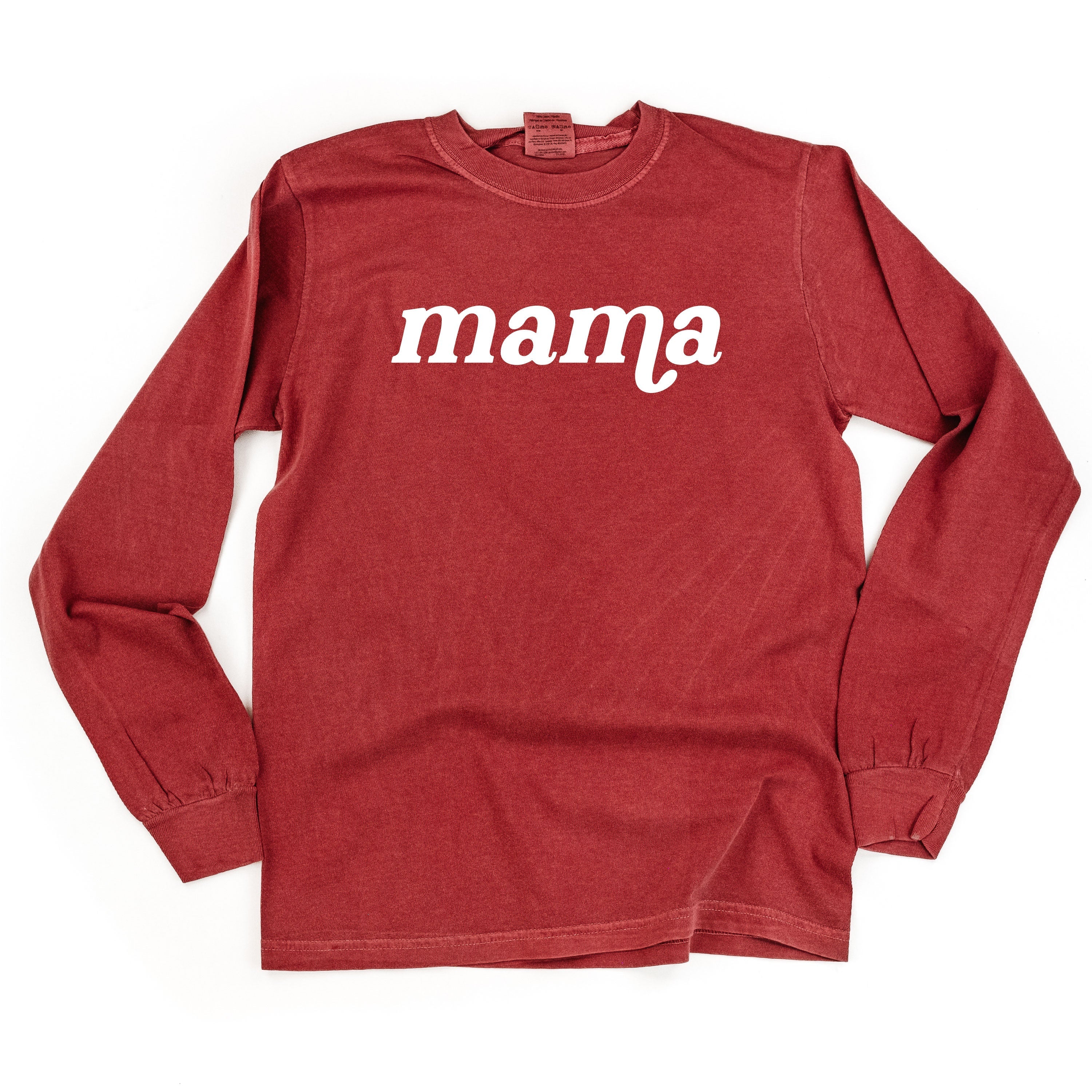 LONG SLEEVE COMFORT COLORS TEE w/ Puff Print MAMA