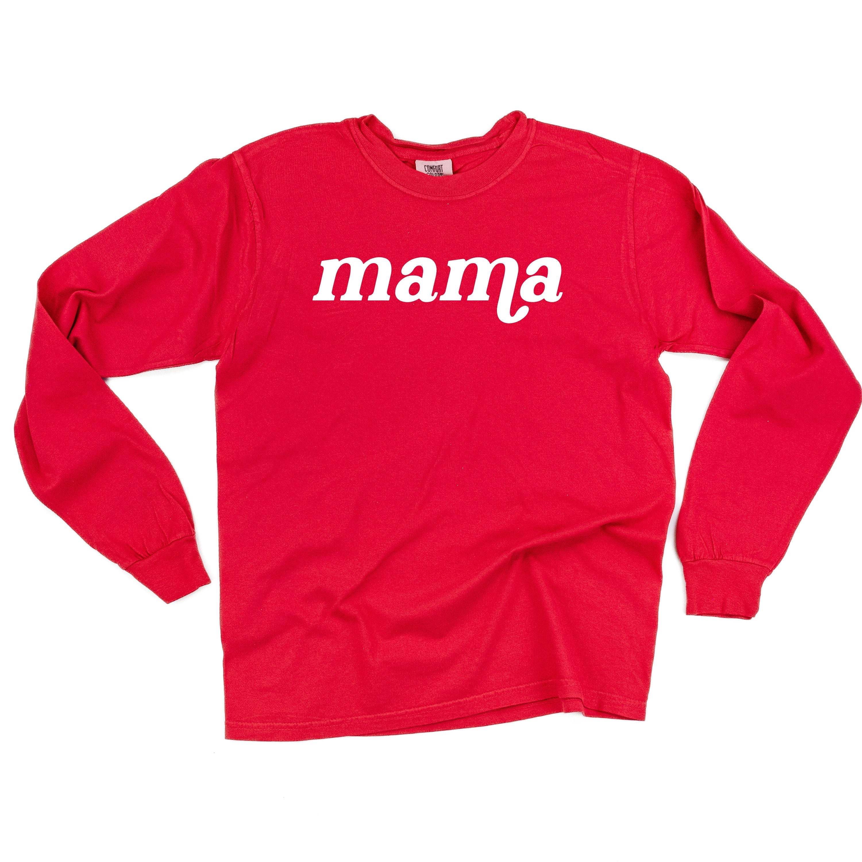 LONG SLEEVE COMFORT COLORS TEE w/ Puff Print MAMA