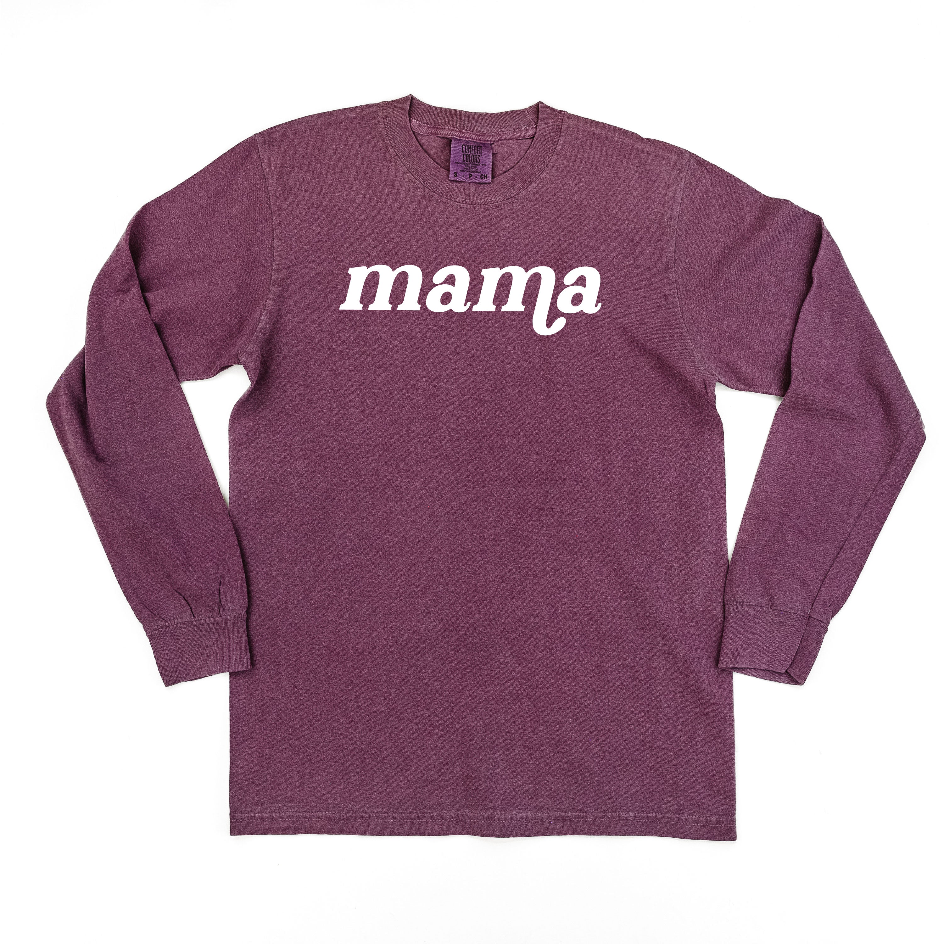 LONG SLEEVE COMFORT COLORS TEE w/ Puff Print MAMA