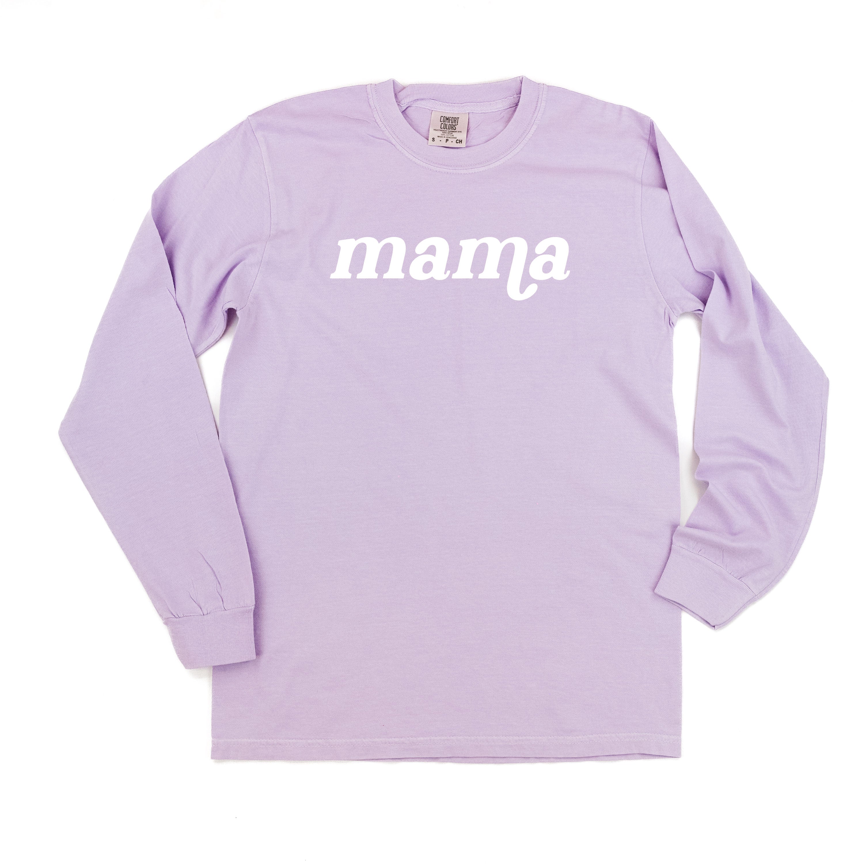 LONG SLEEVE COMFORT COLORS TEE w/ Puff Print MAMA