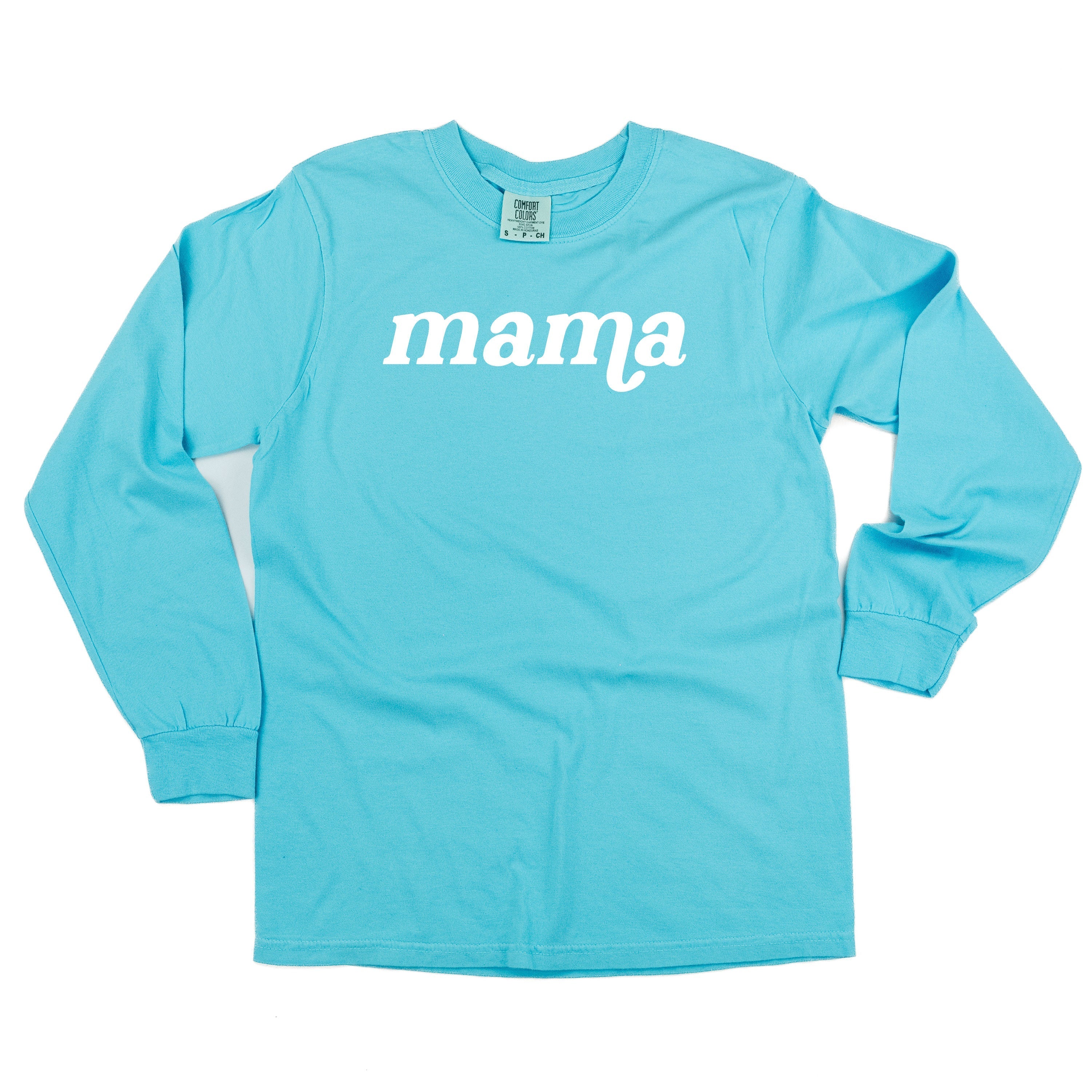 LONG SLEEVE COMFORT COLORS TEE w/ Puff Print MAMA