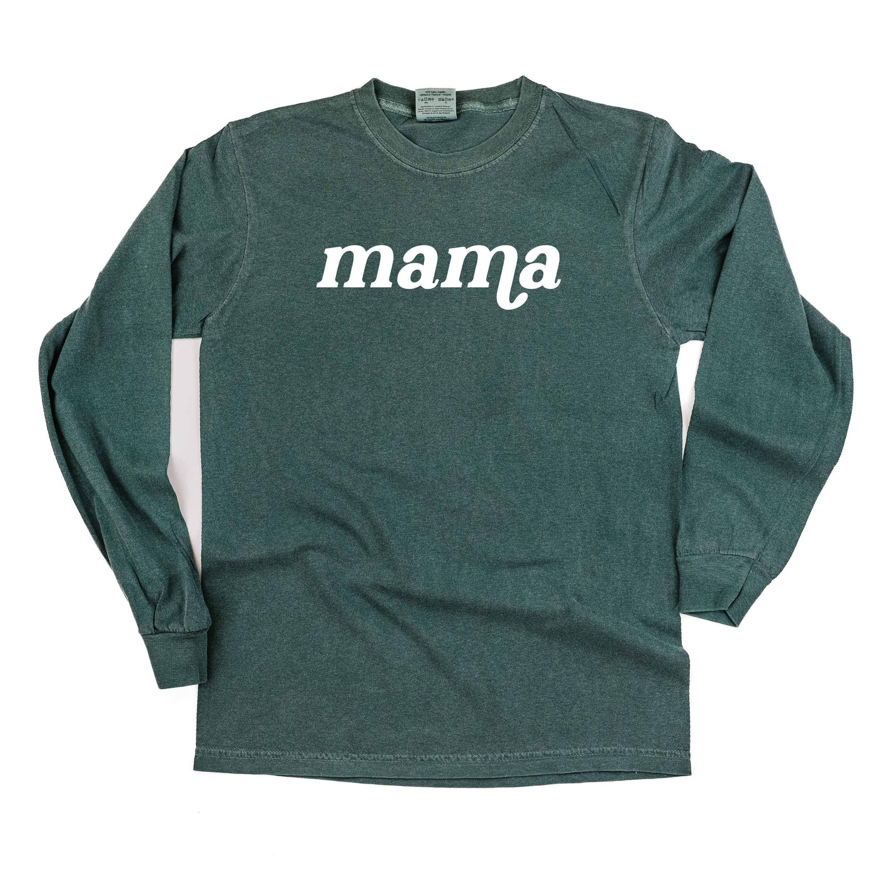 LONG SLEEVE COMFORT COLORS TEE w/ Puff Print MAMA