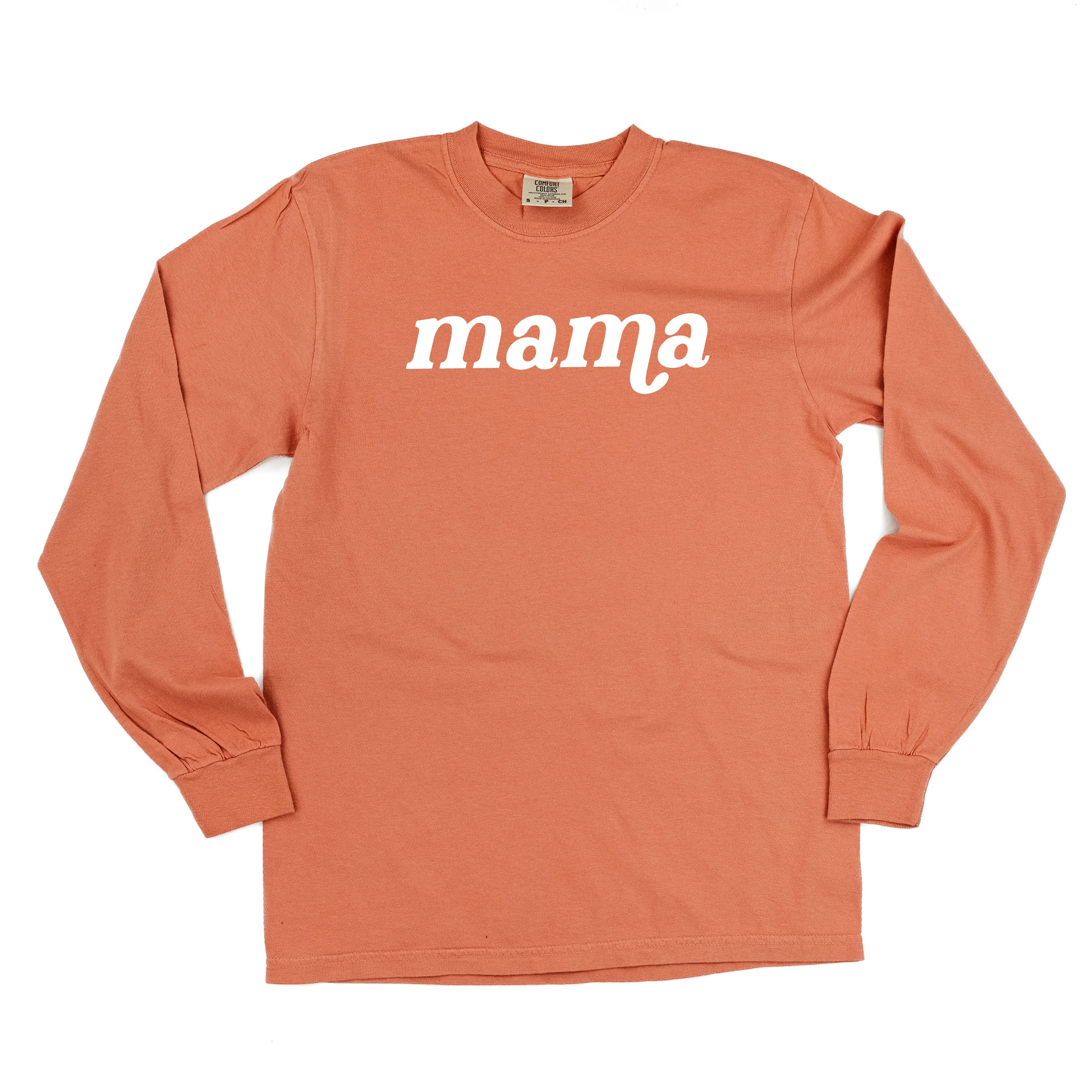 LONG SLEEVE COMFORT COLORS TEE w/ Puff Print MAMA
