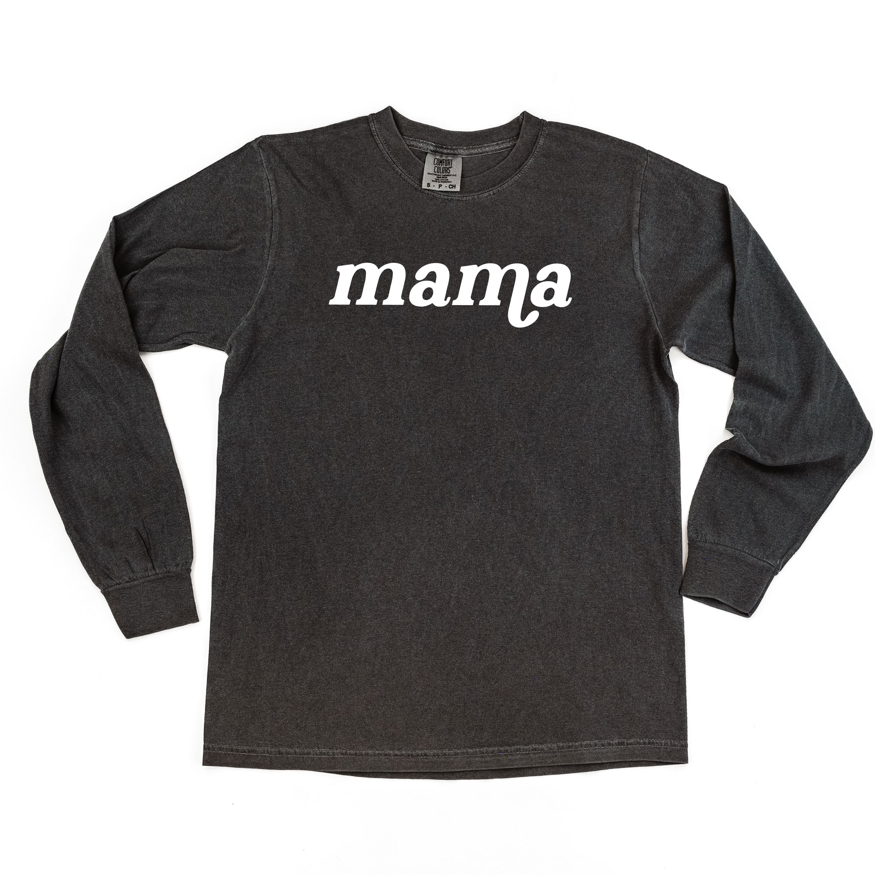 LONG SLEEVE COMFORT COLORS TEE w/ Puff Print MAMA