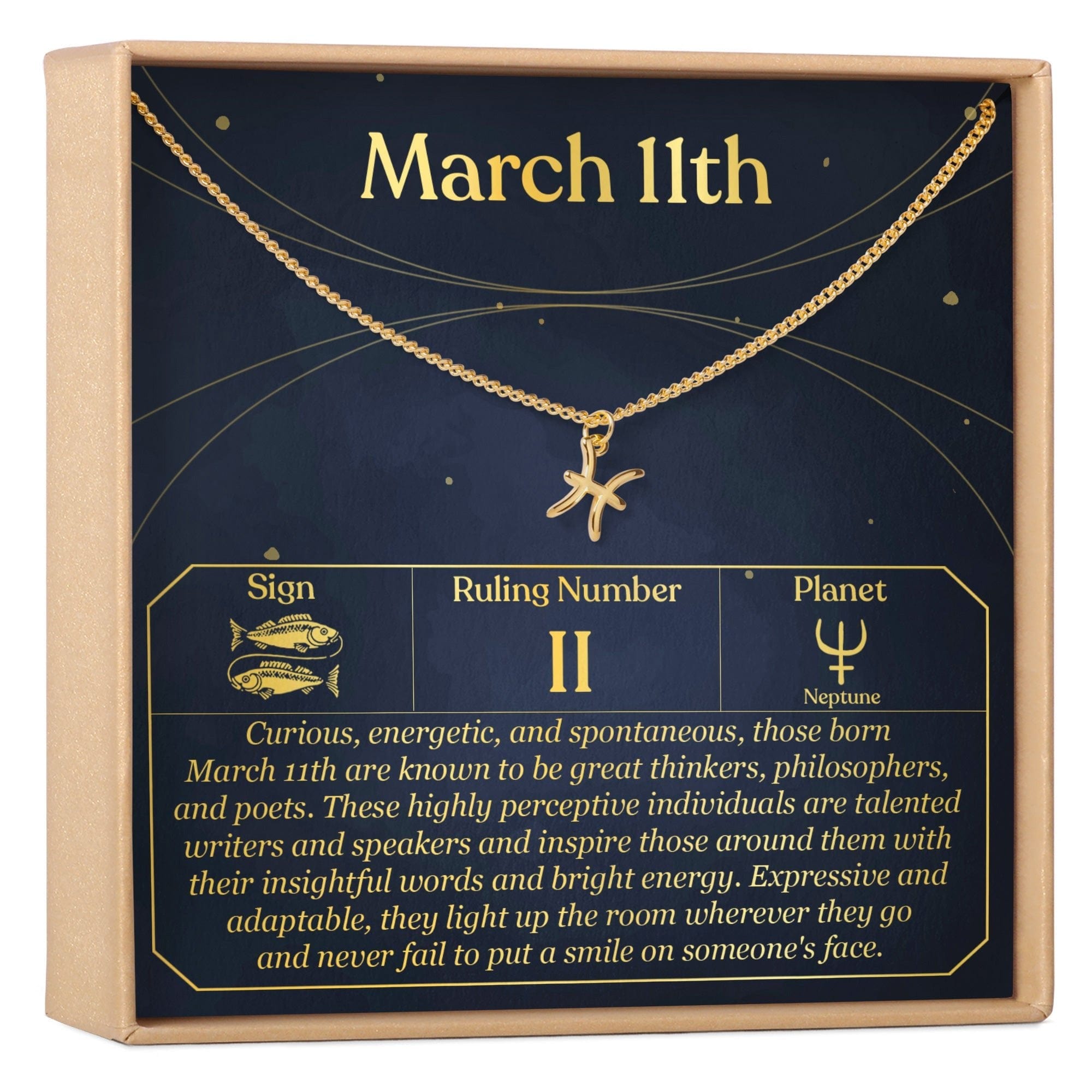MARCH 11TH PISCES NECKLACE
