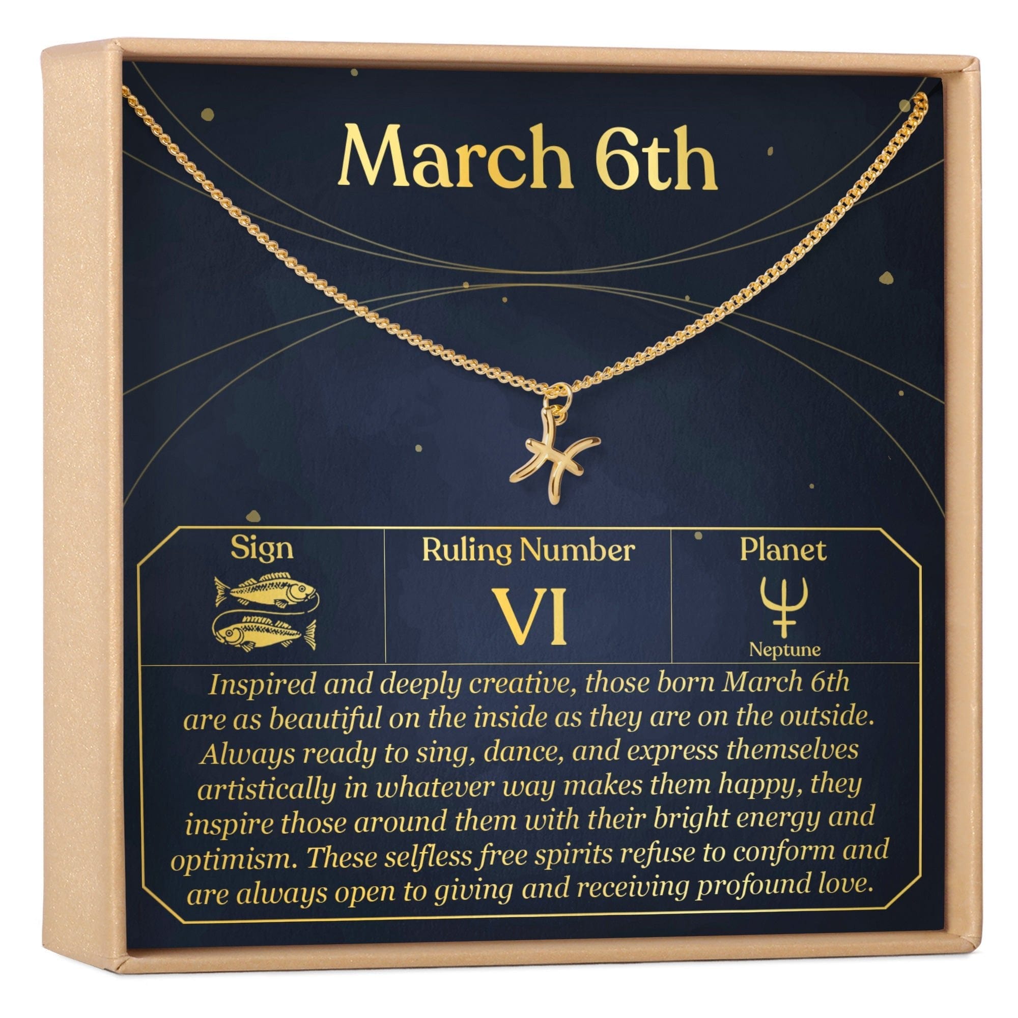 MARCH 6TH PISCES NECKLACE
