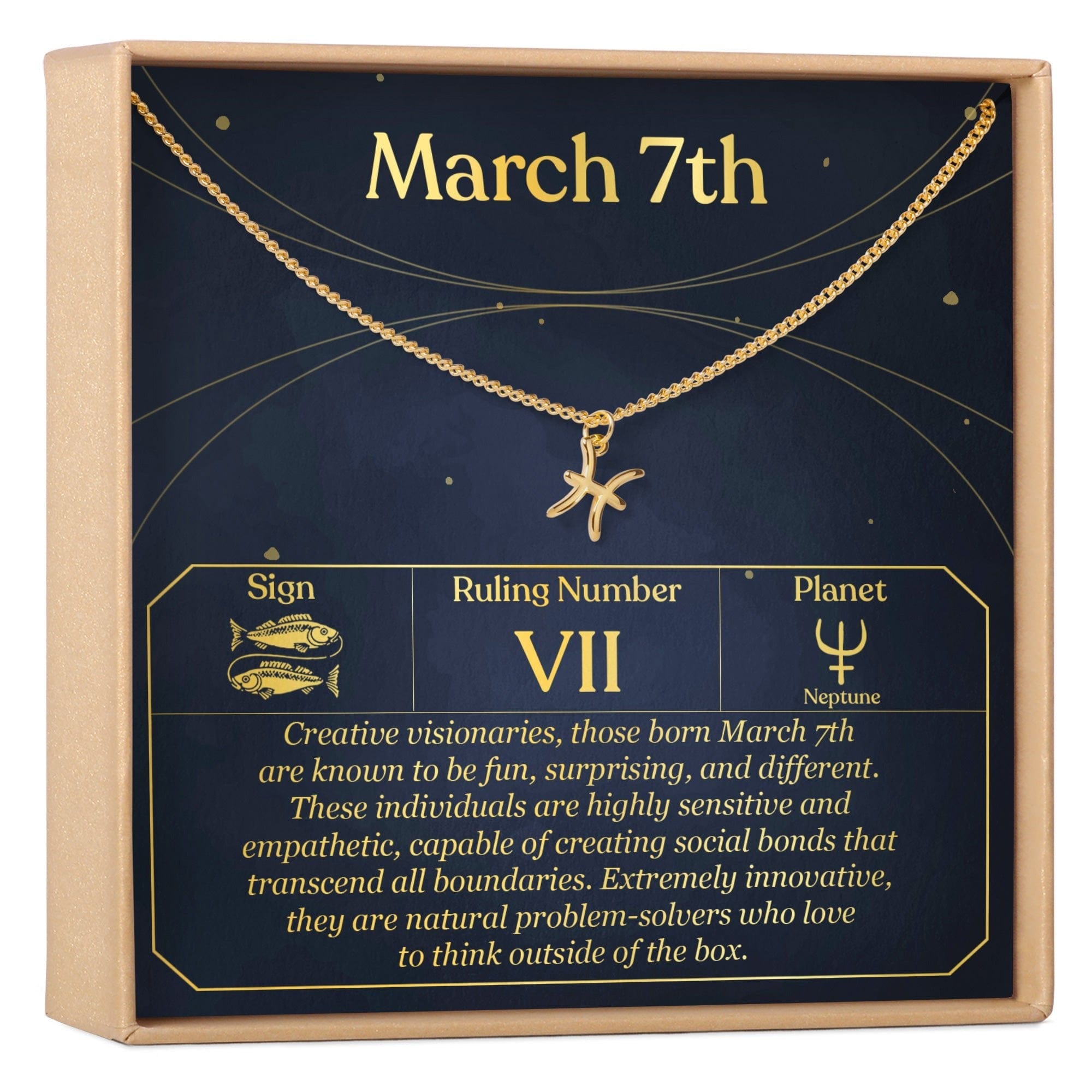 MARCH 7TH PISCES NECKLACE