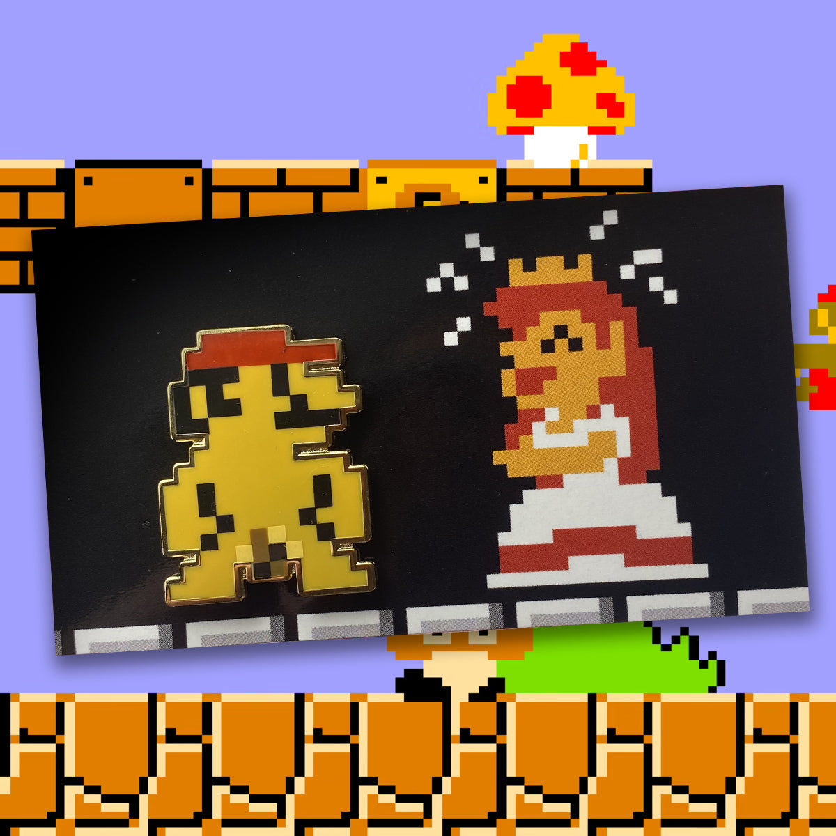 Small Pixelated Mario 1.25&amp;quot; Hard Enamel Pin