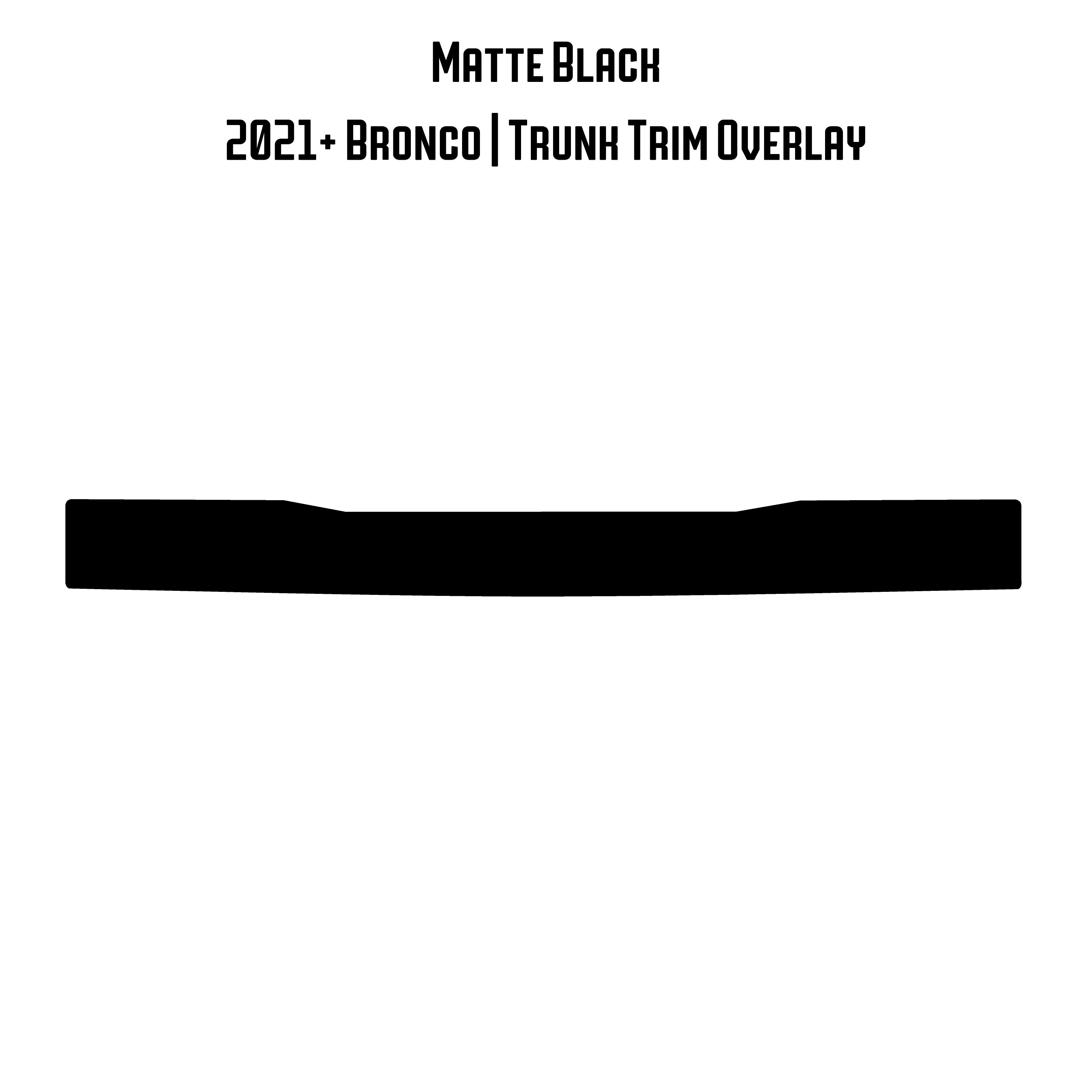 Topo Trunk Trim Overlay / Protector - 2021+ Bronco