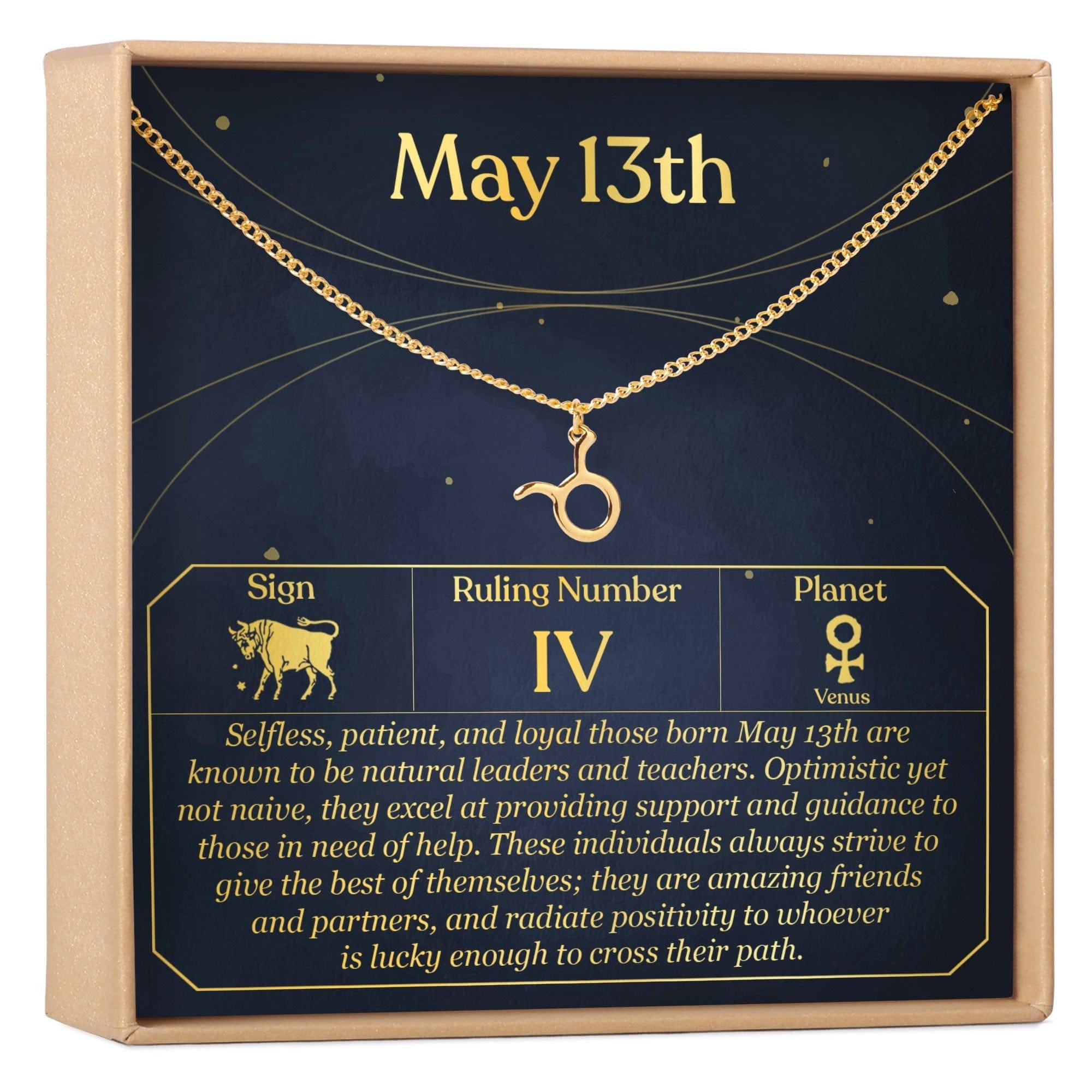 MAY 13TH TAURUS NECKLACE