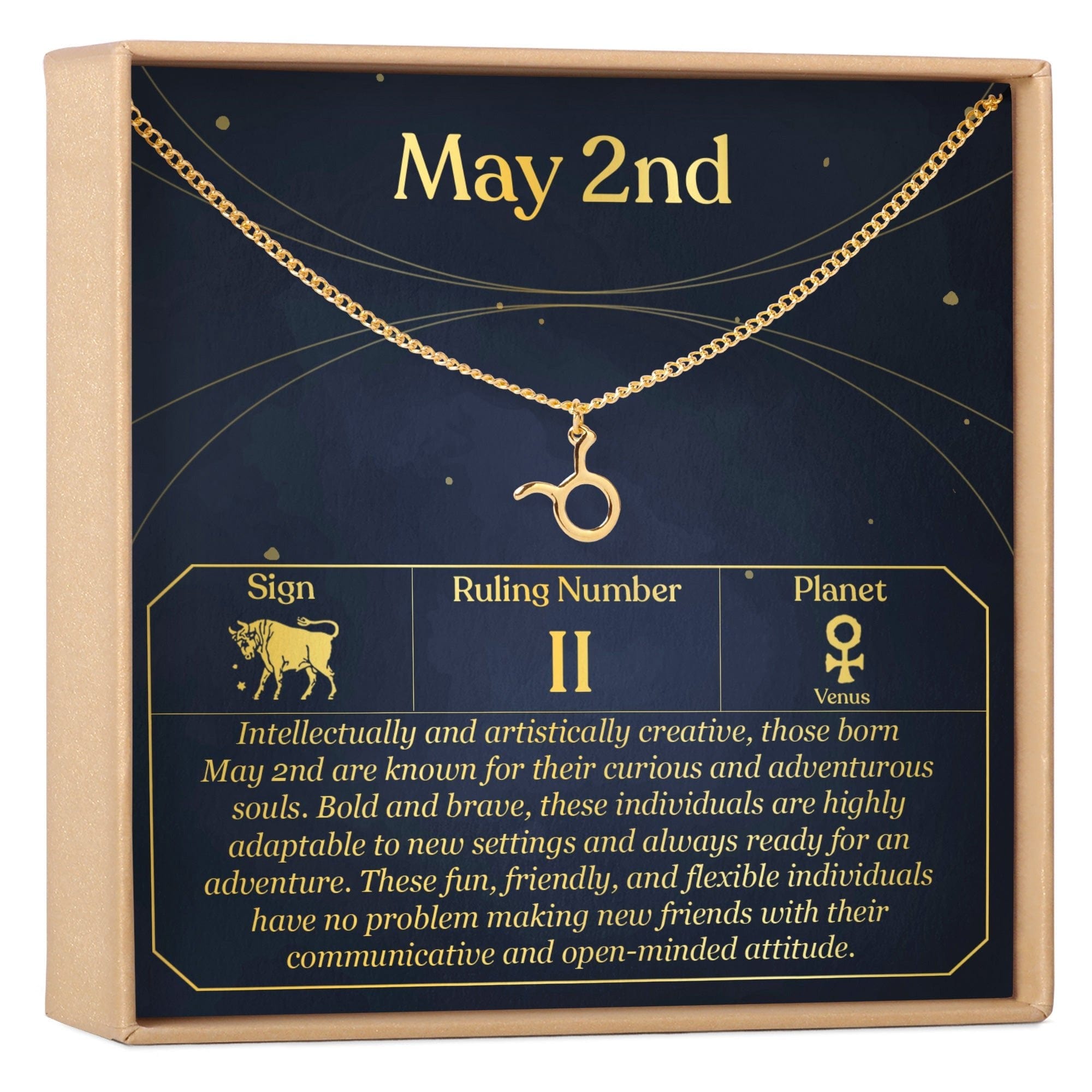 MAY 2ND TAURUS NECKLACE
