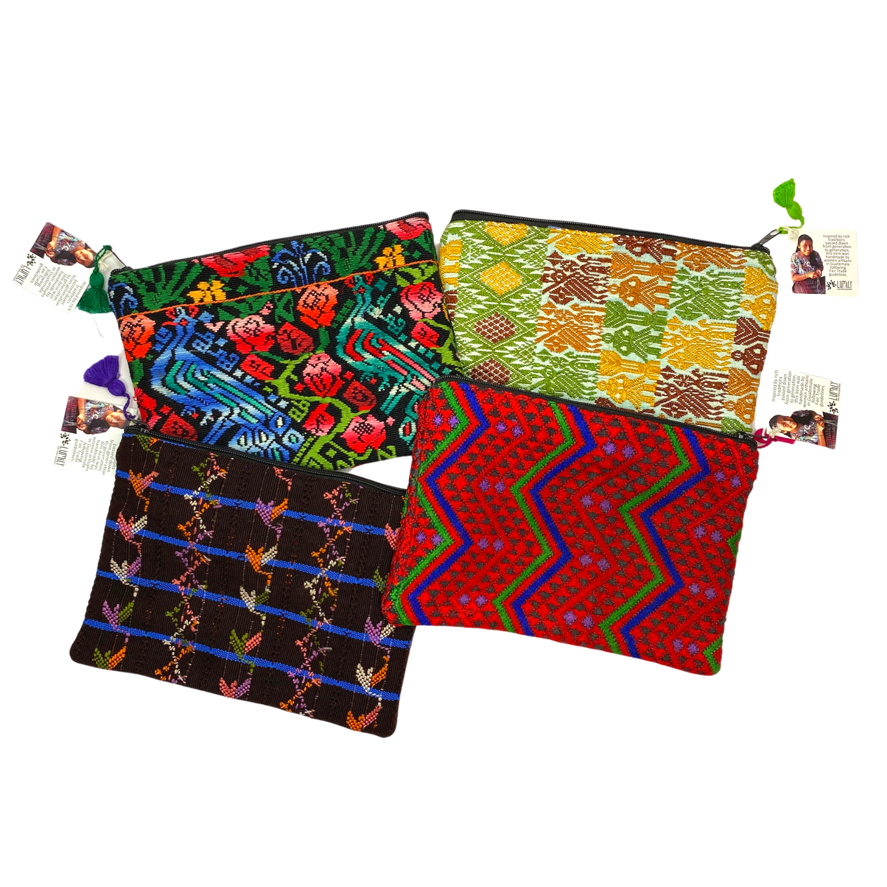 Maya Up-cycled Huipil Cosmetic One-of-a-Kind Bag (2XL) - Guatemala