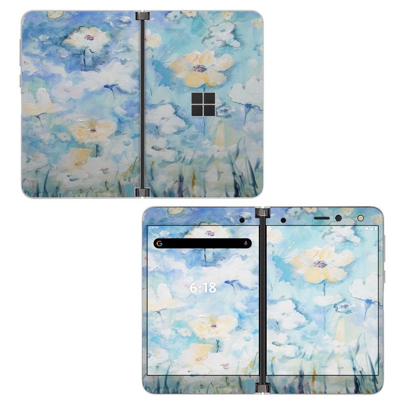 White &amp;amp; Blue - Microsoft Surface Duo Skin