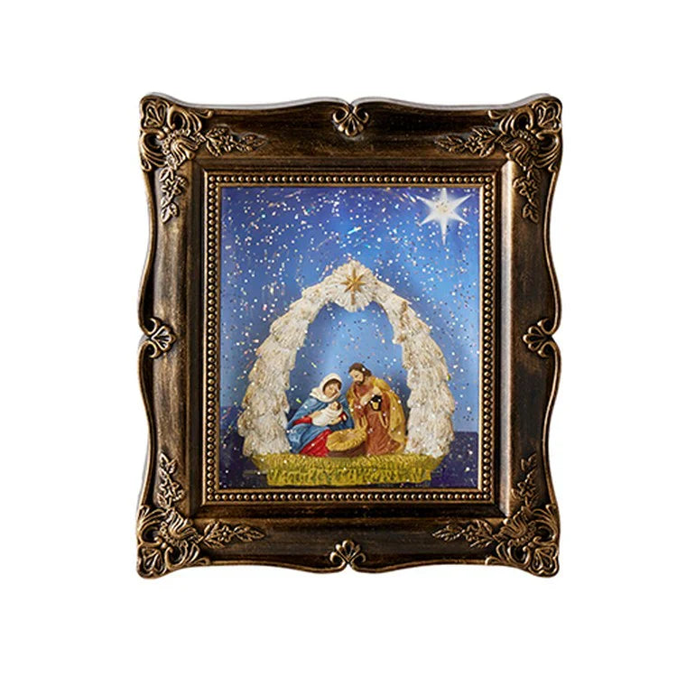 9&amp;quot; Holy Family Lighted Water Picture Frame